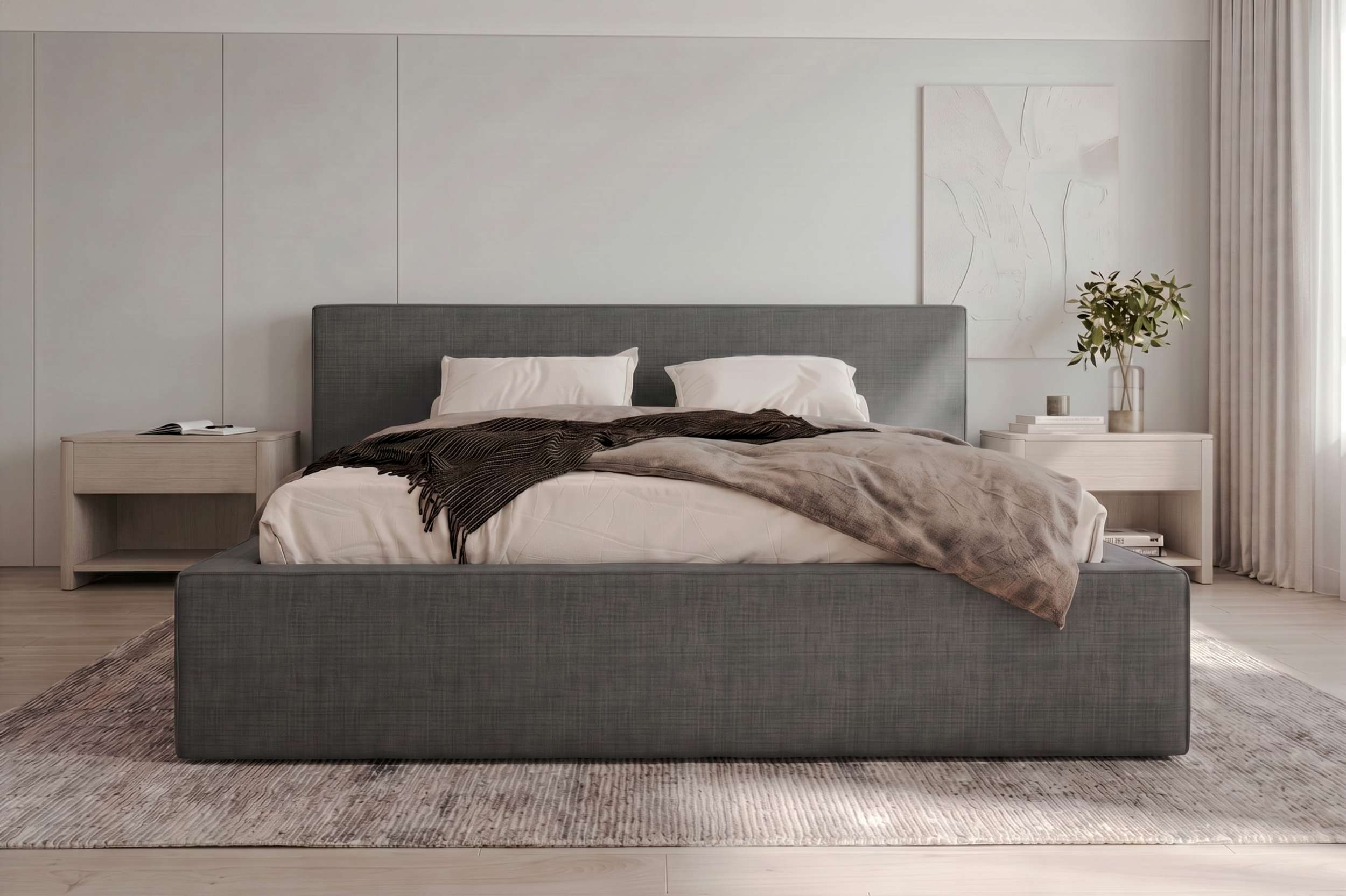 Polsterbett Orion Grau