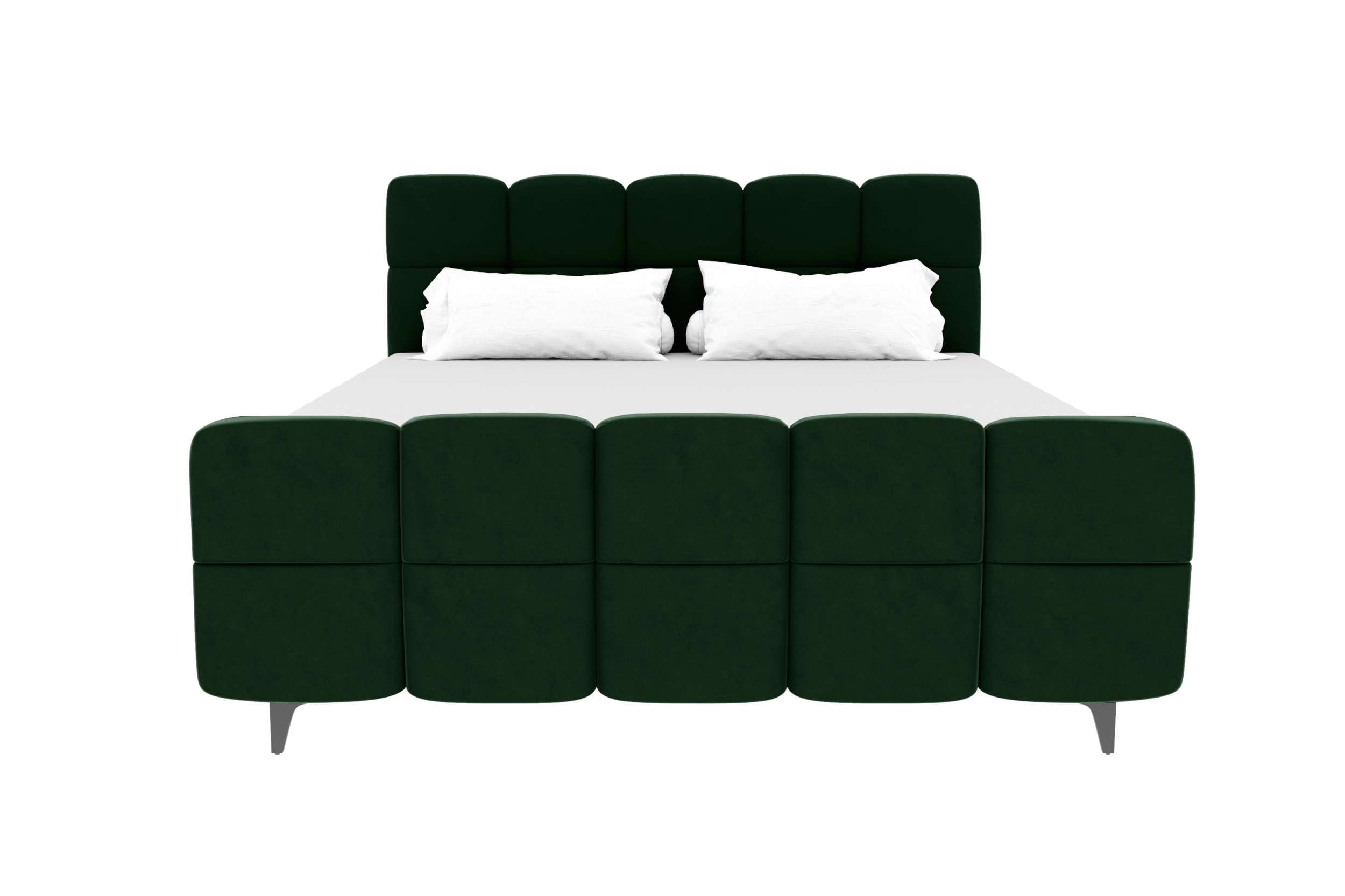 Boxspringbett Luna Dunkelgrün
