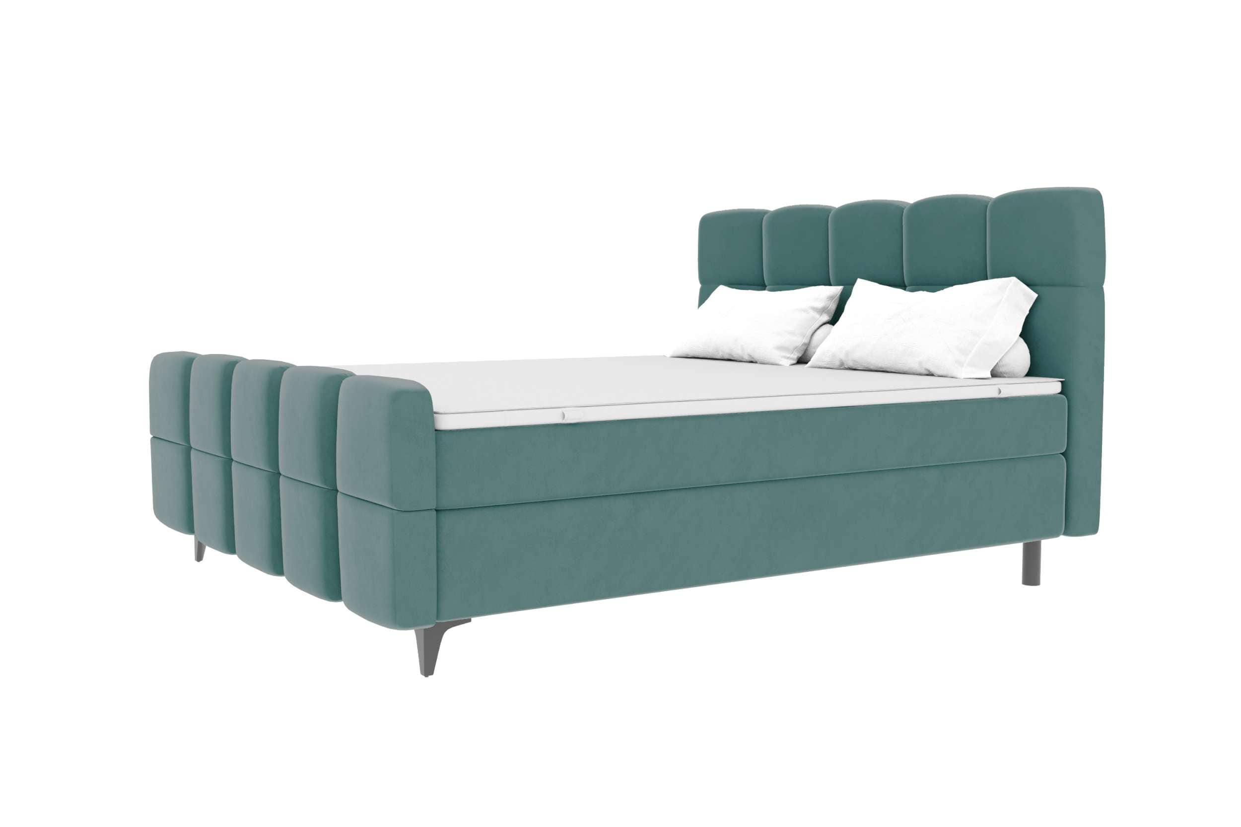 Boxspringbett Luna Pastelltürkis
