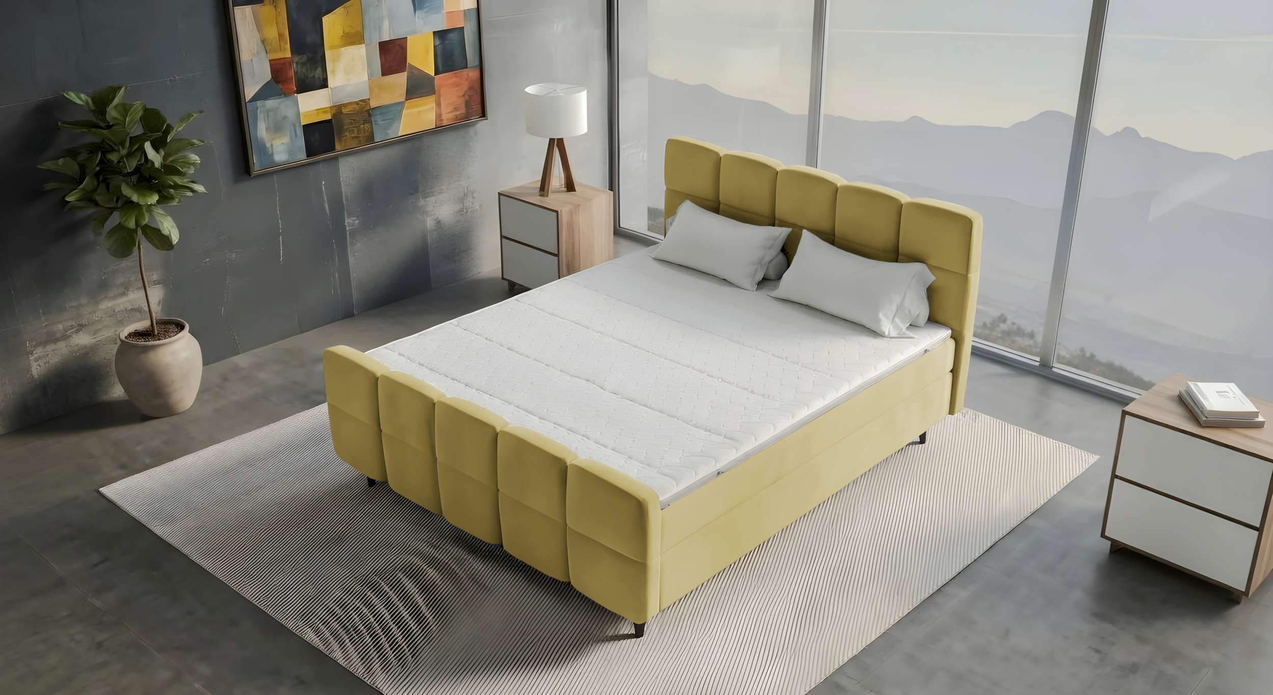 Boxspringbett Luna Beige