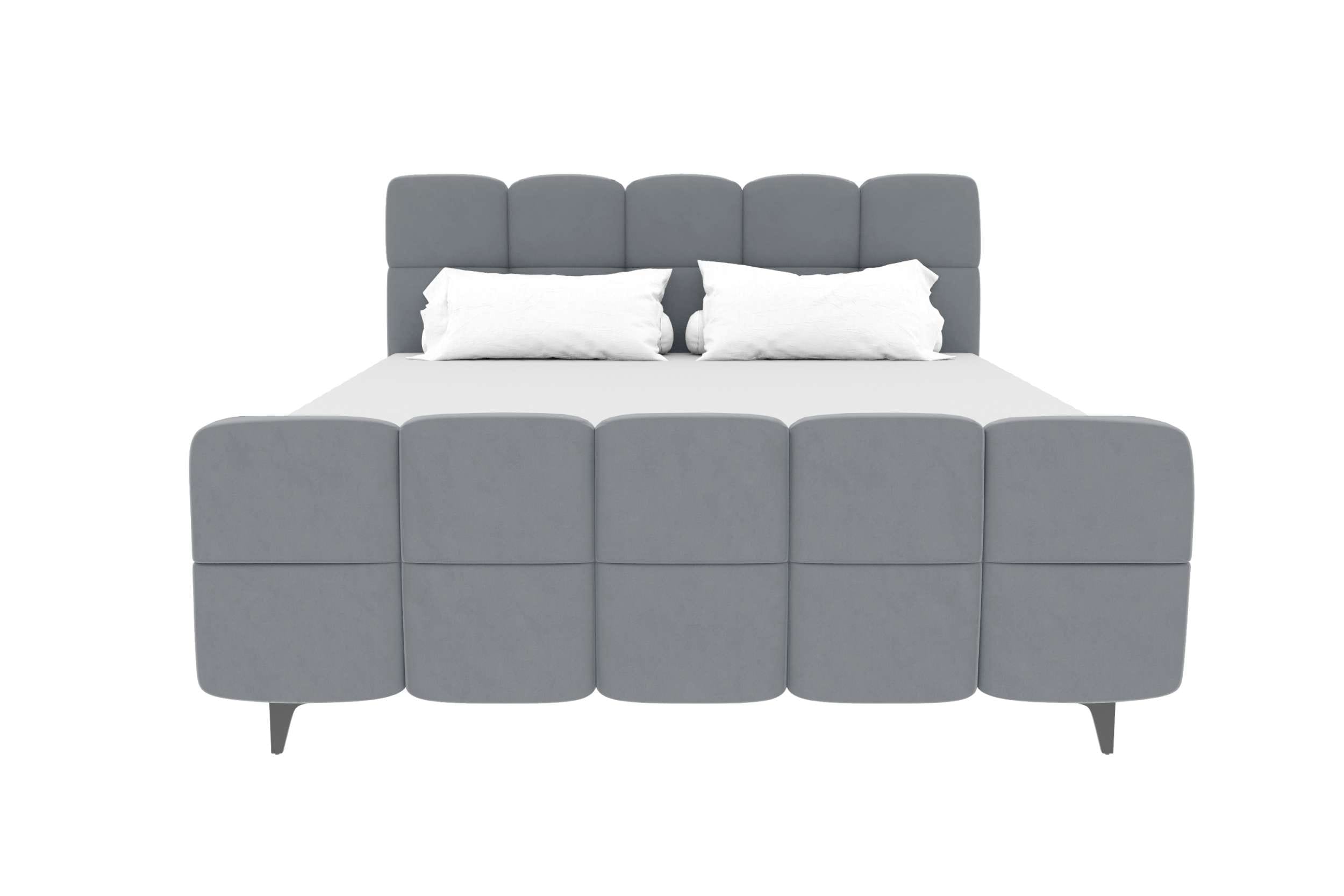 Boxspringbett Luna Hellgrau