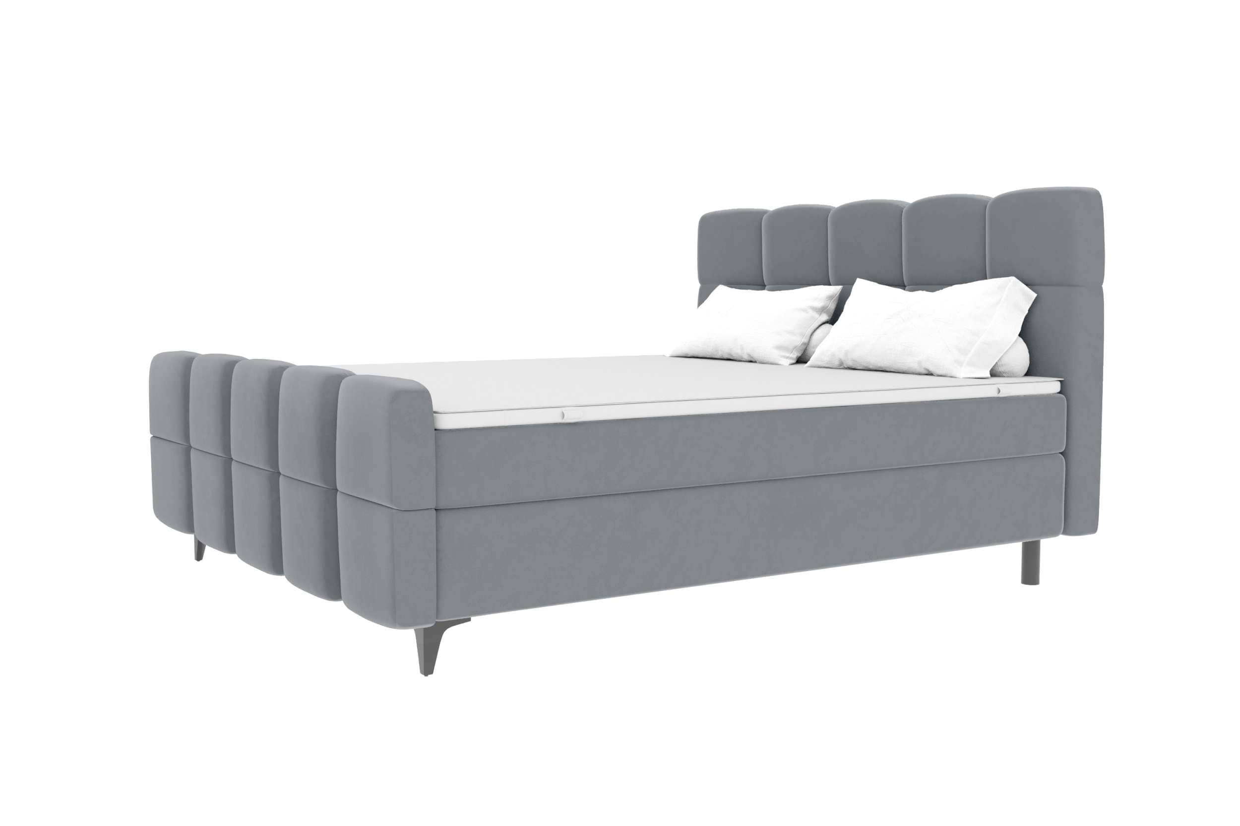 Boxspringbett Luna Hellgrau