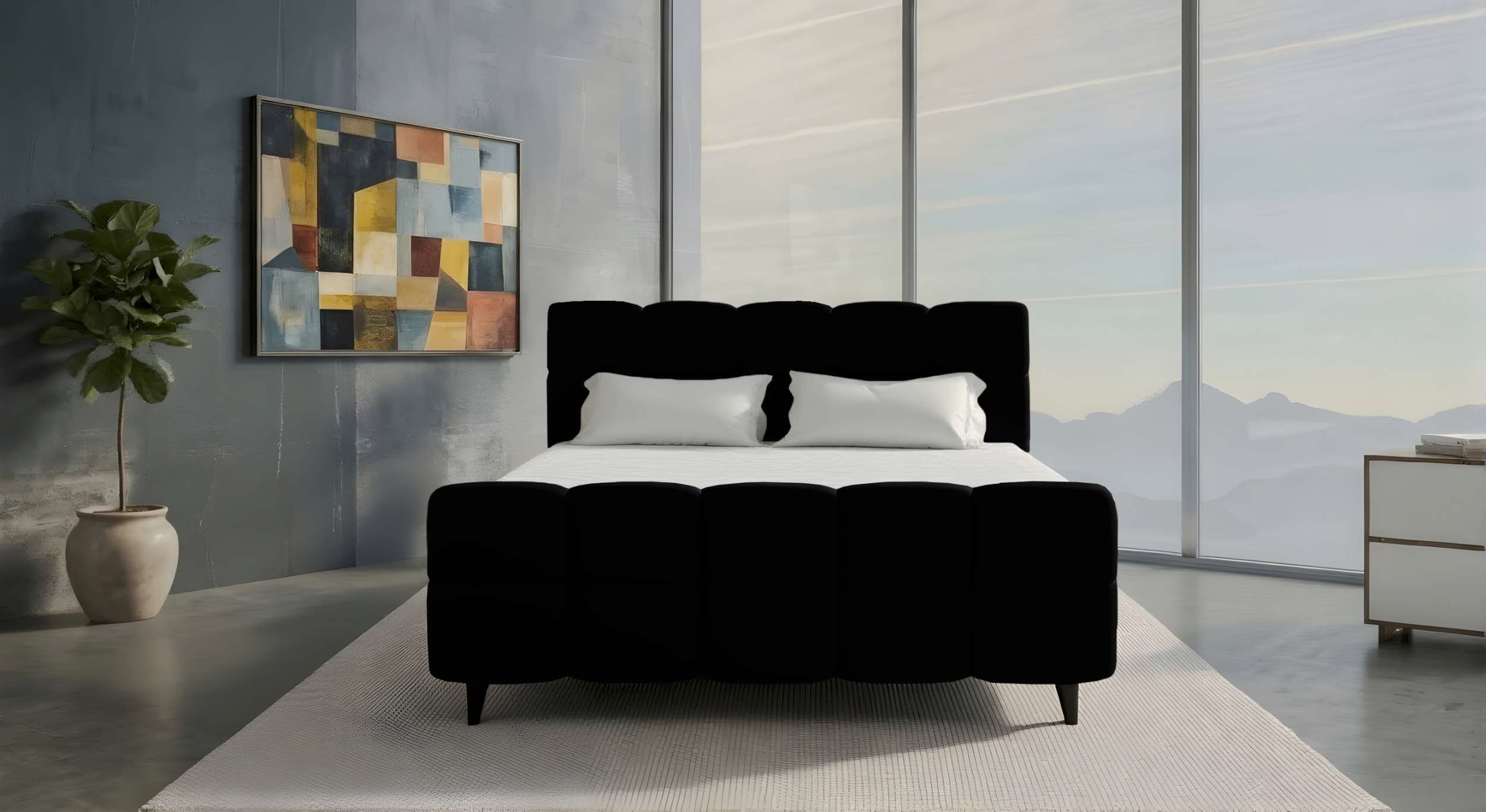 Boxspringbett Luna Schwarz