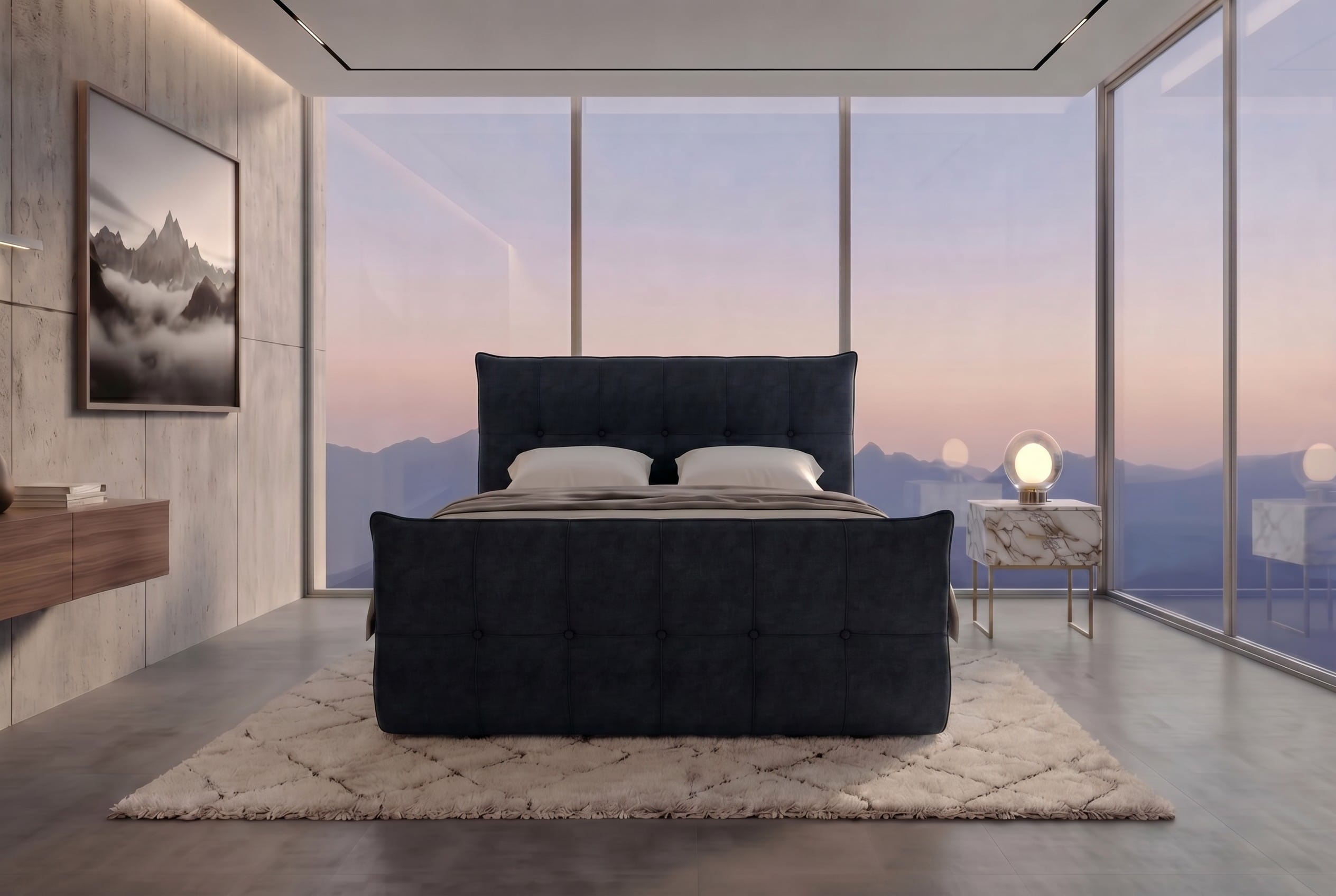 Boxspringbett Marbella Schwarz
