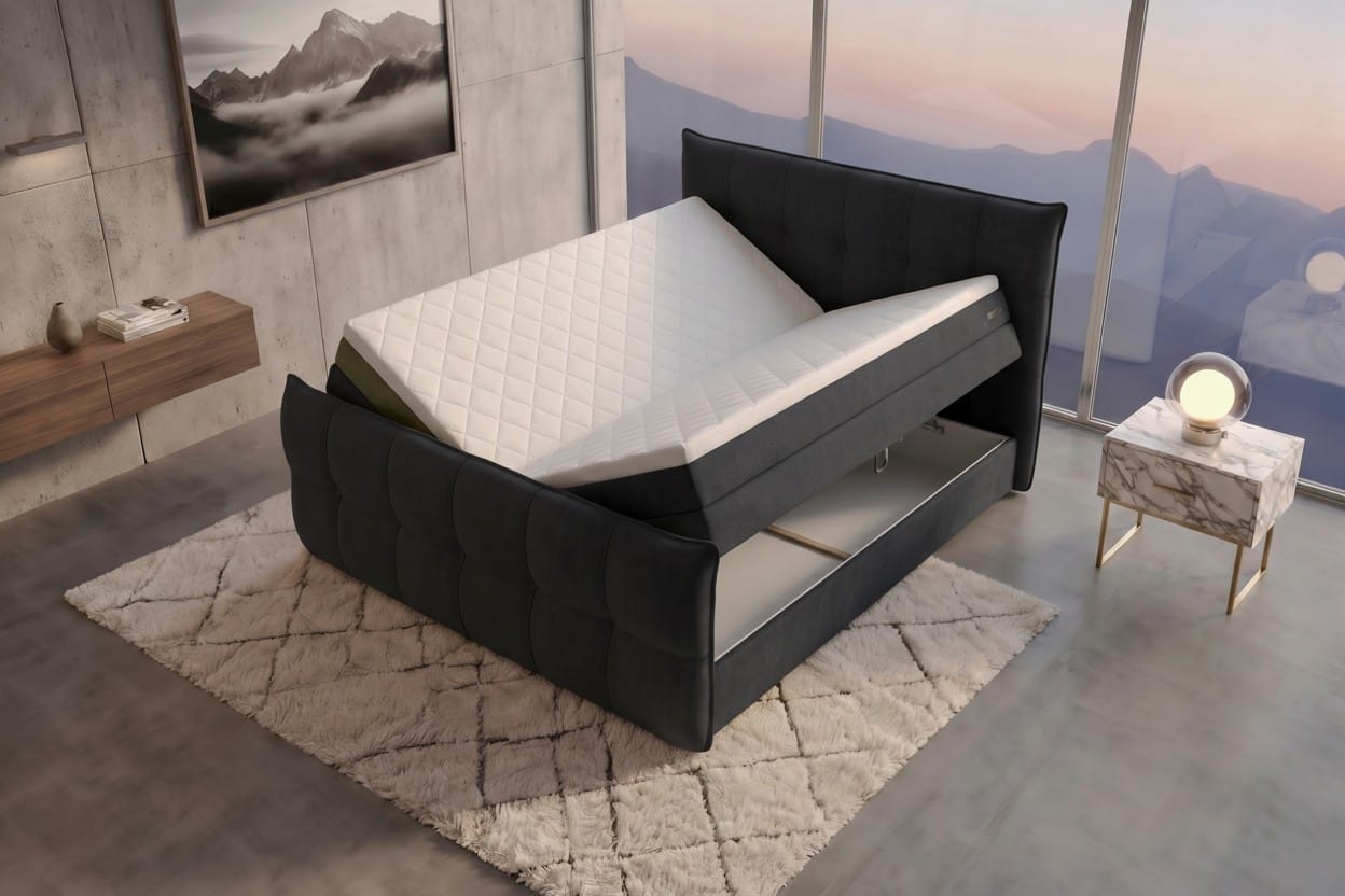 Boxspringbett Marbella Schwarz