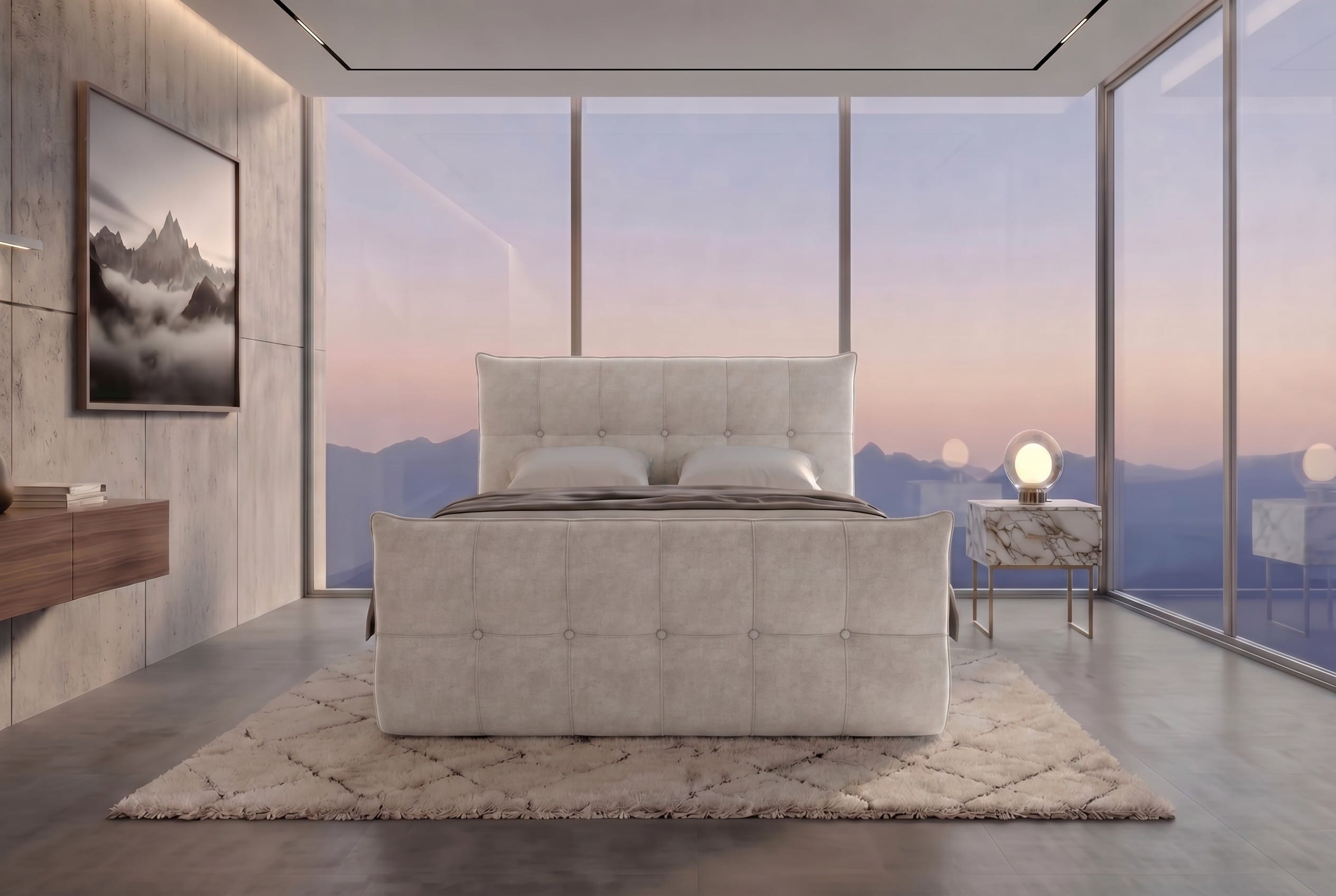 Boxspringbett Marbella Creme