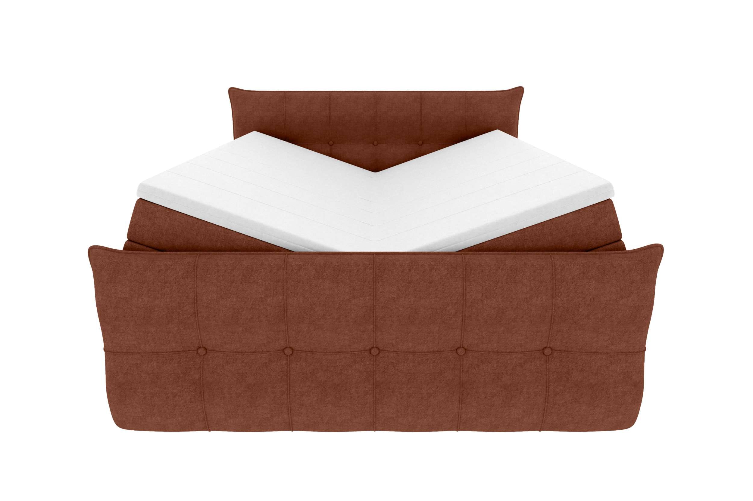 Boxspringbett Marbella Rostfarben