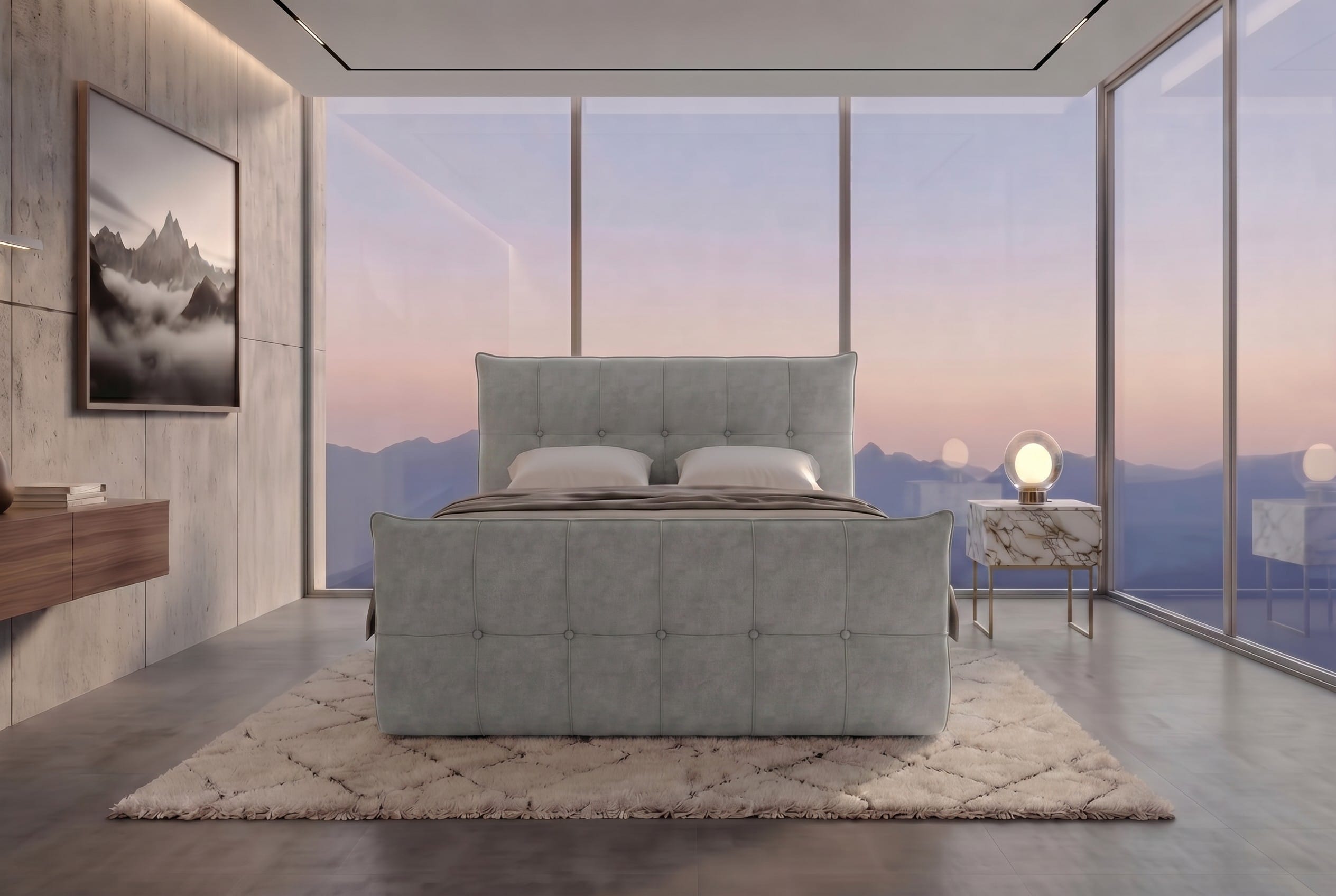 Boxspringbett Marbella Greige