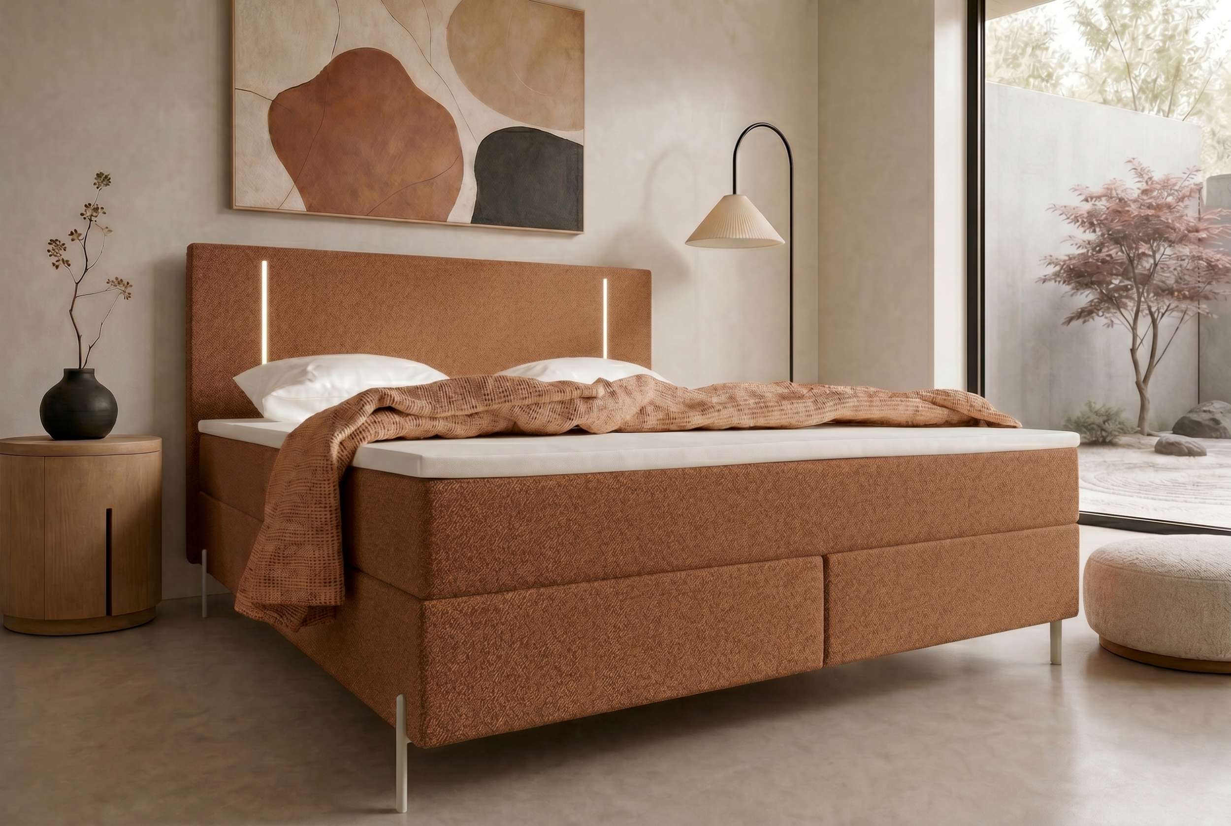 Boxspringbett Titan Rostfarben