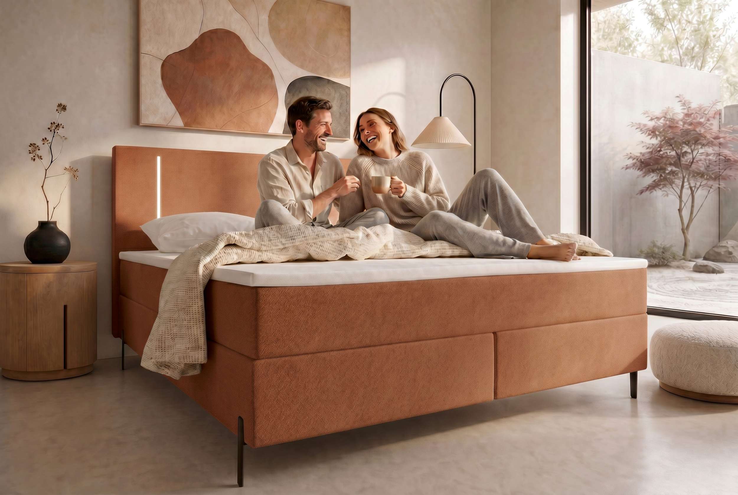 Boxspringbett Titan Rostfarben