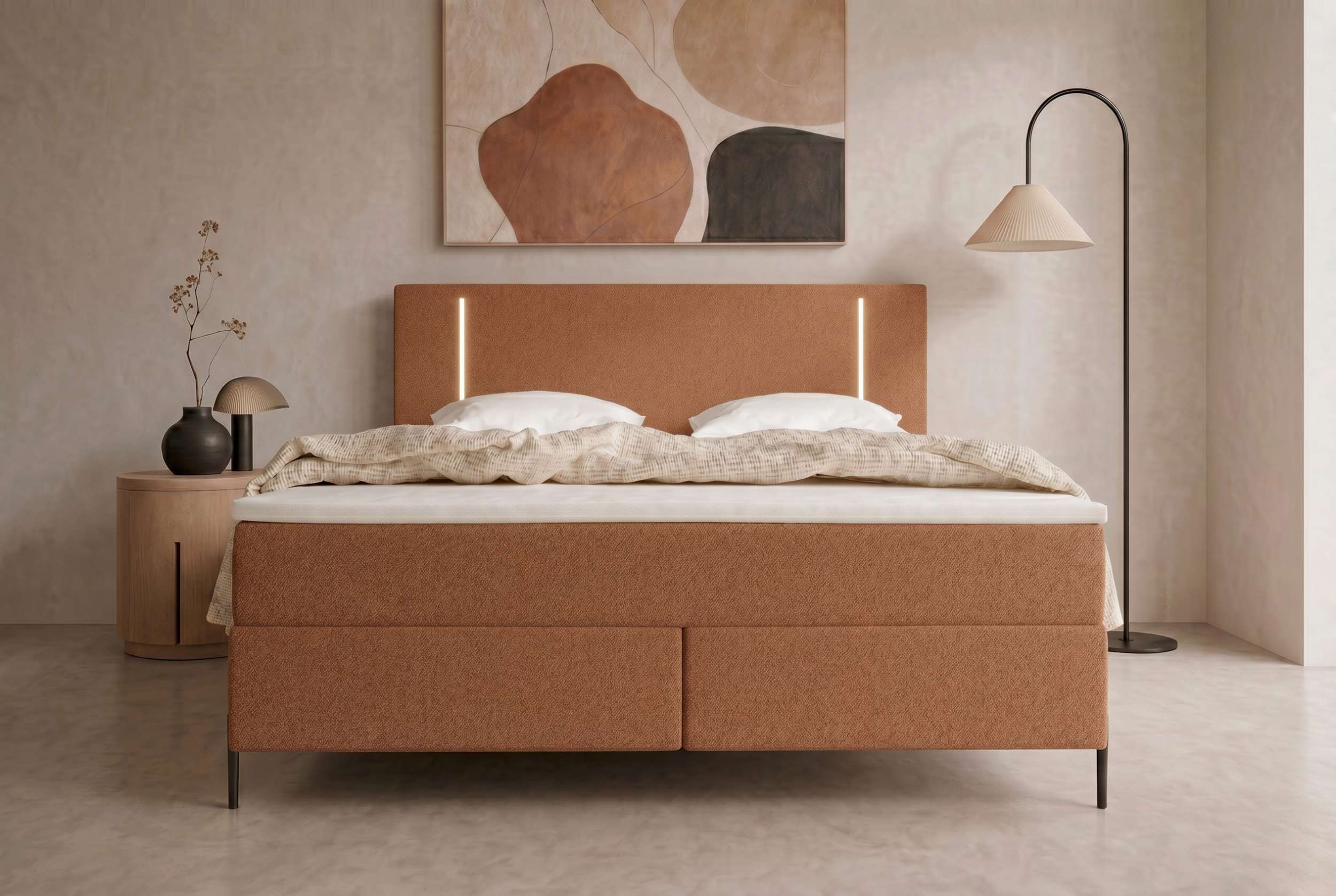 Boxspringbett Titan Rostfarben