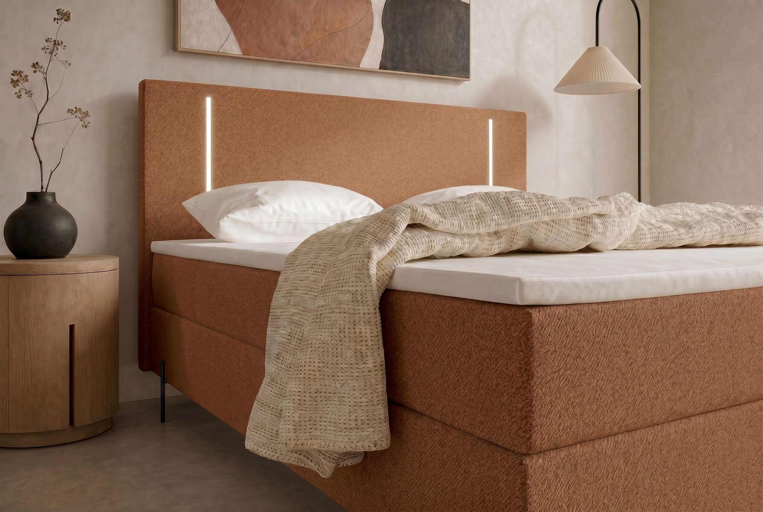 Boxspringbett Titan Rostfarben