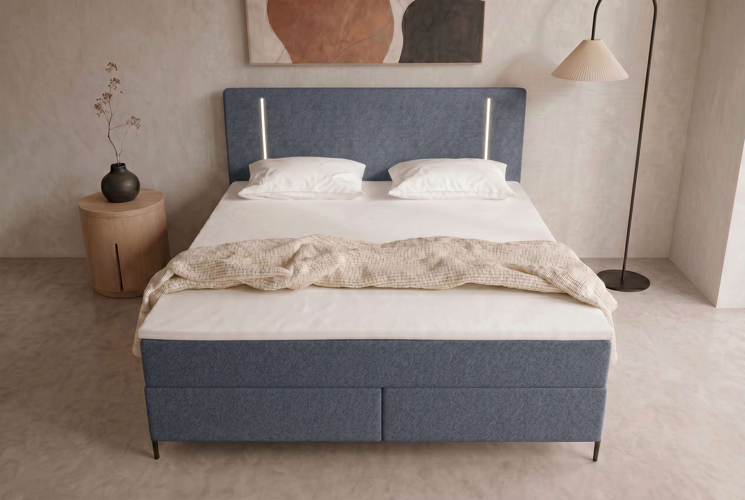 Boxspringbett Titan Blau
