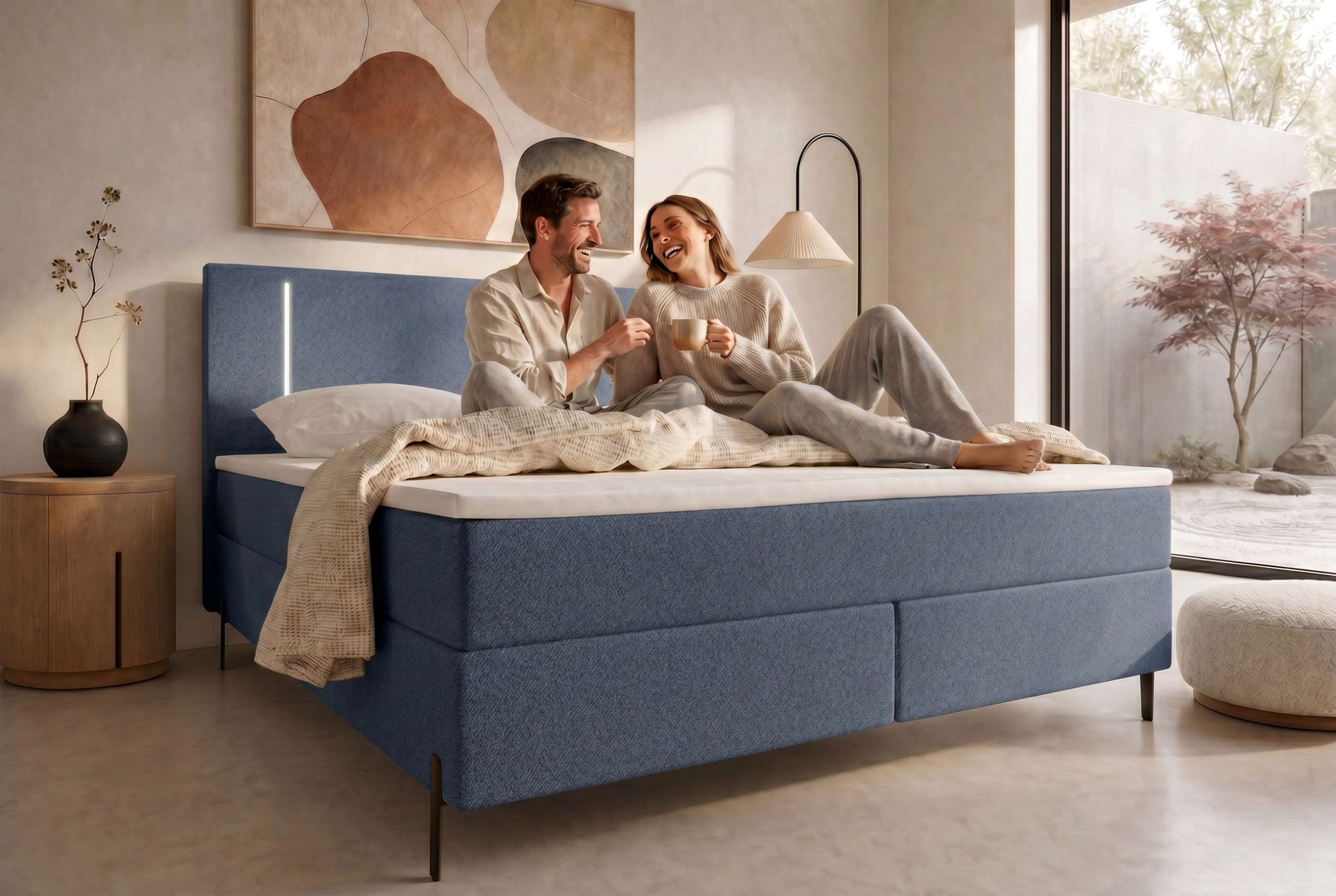 Boxspringbett Titan Blau