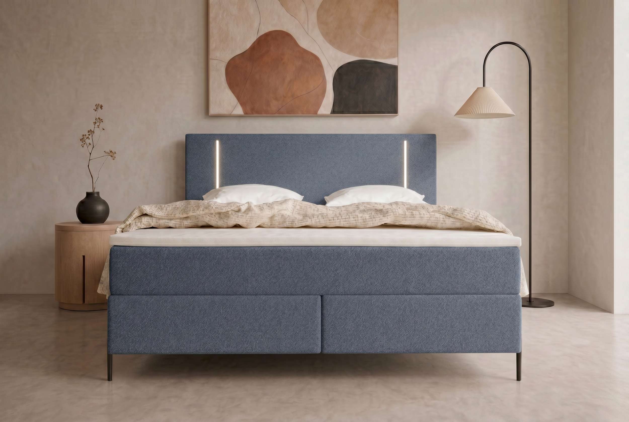 Boxspringbett Titan Blau