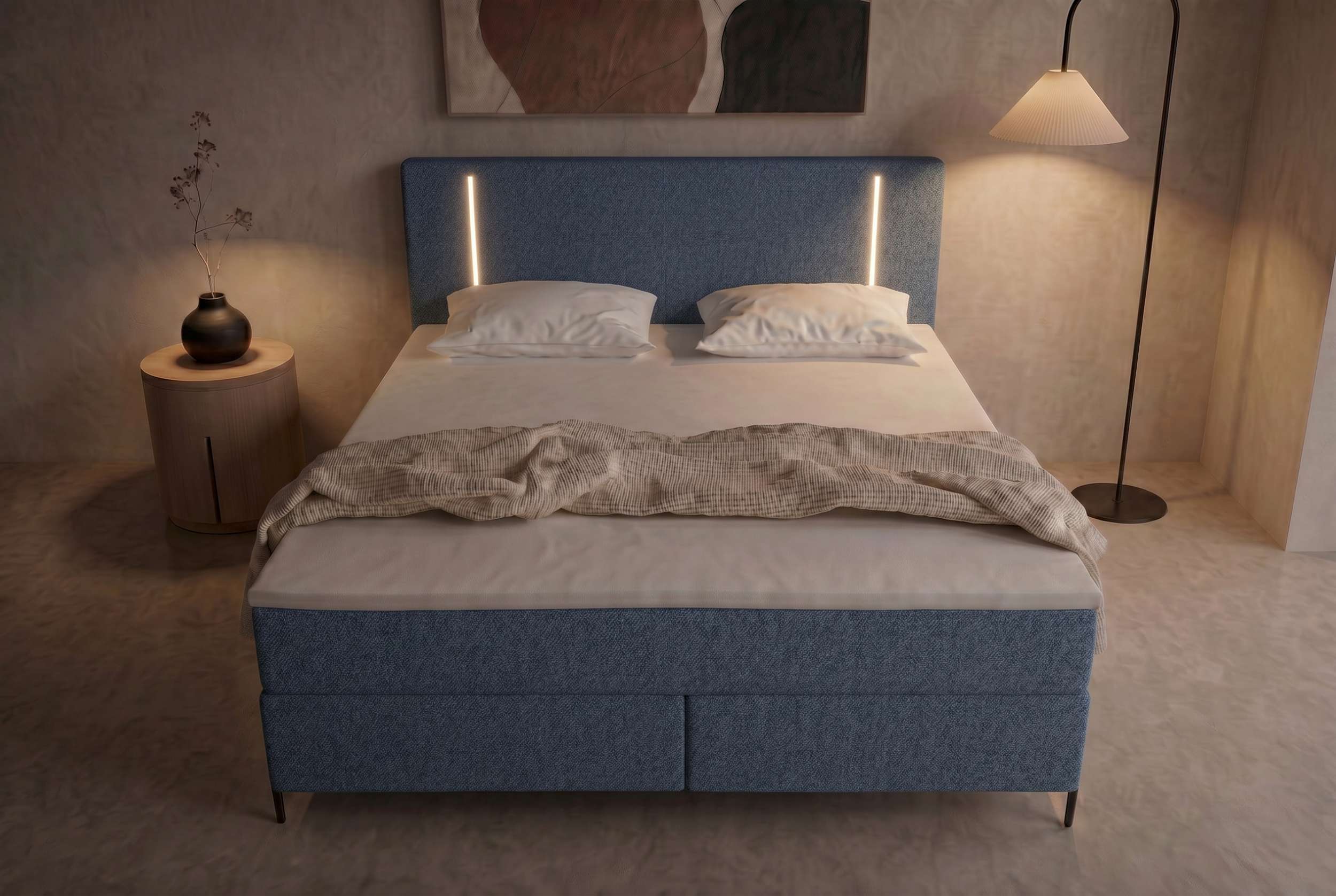 Boxspringbett Titan Blau