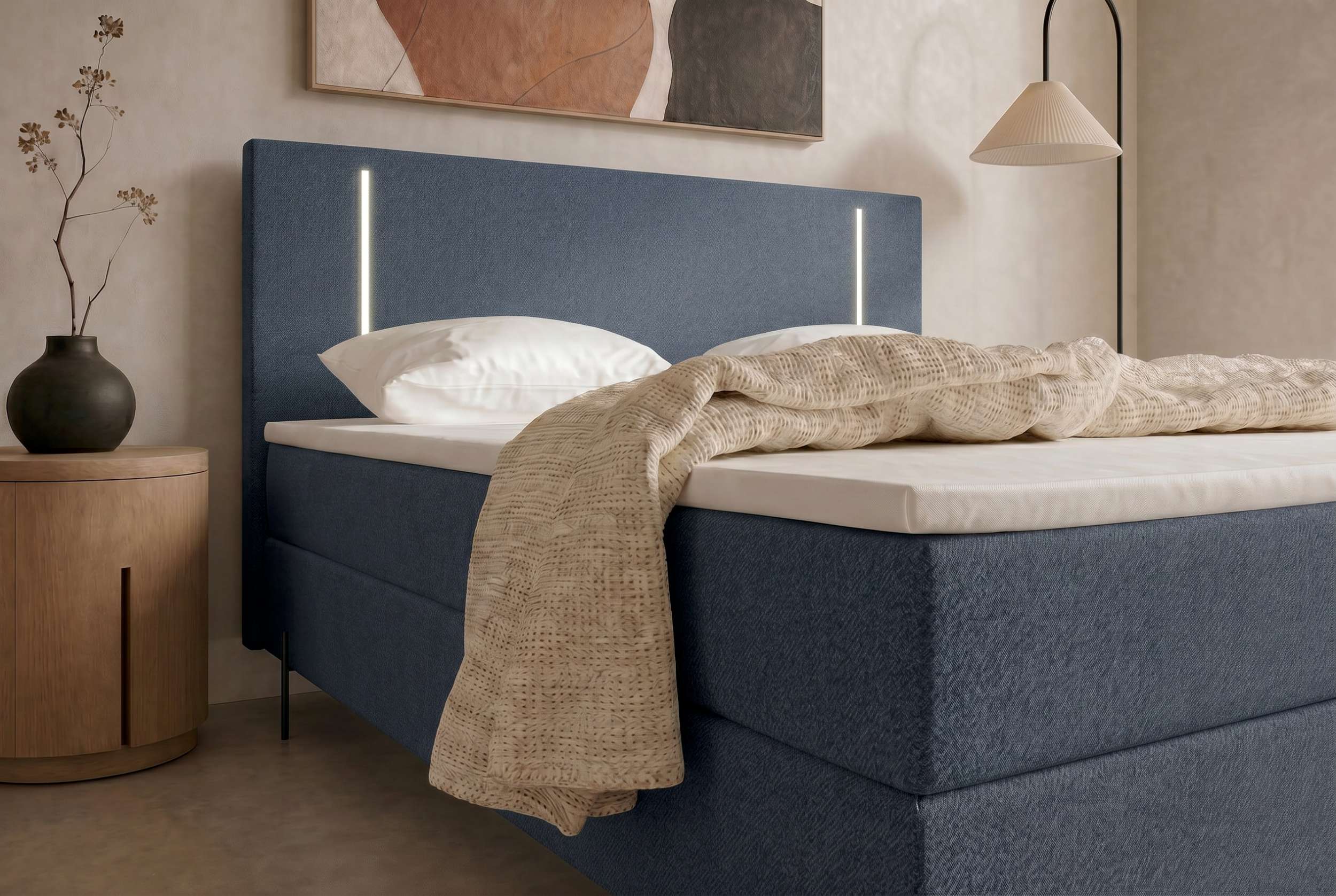 Boxspringbett Titan Blau