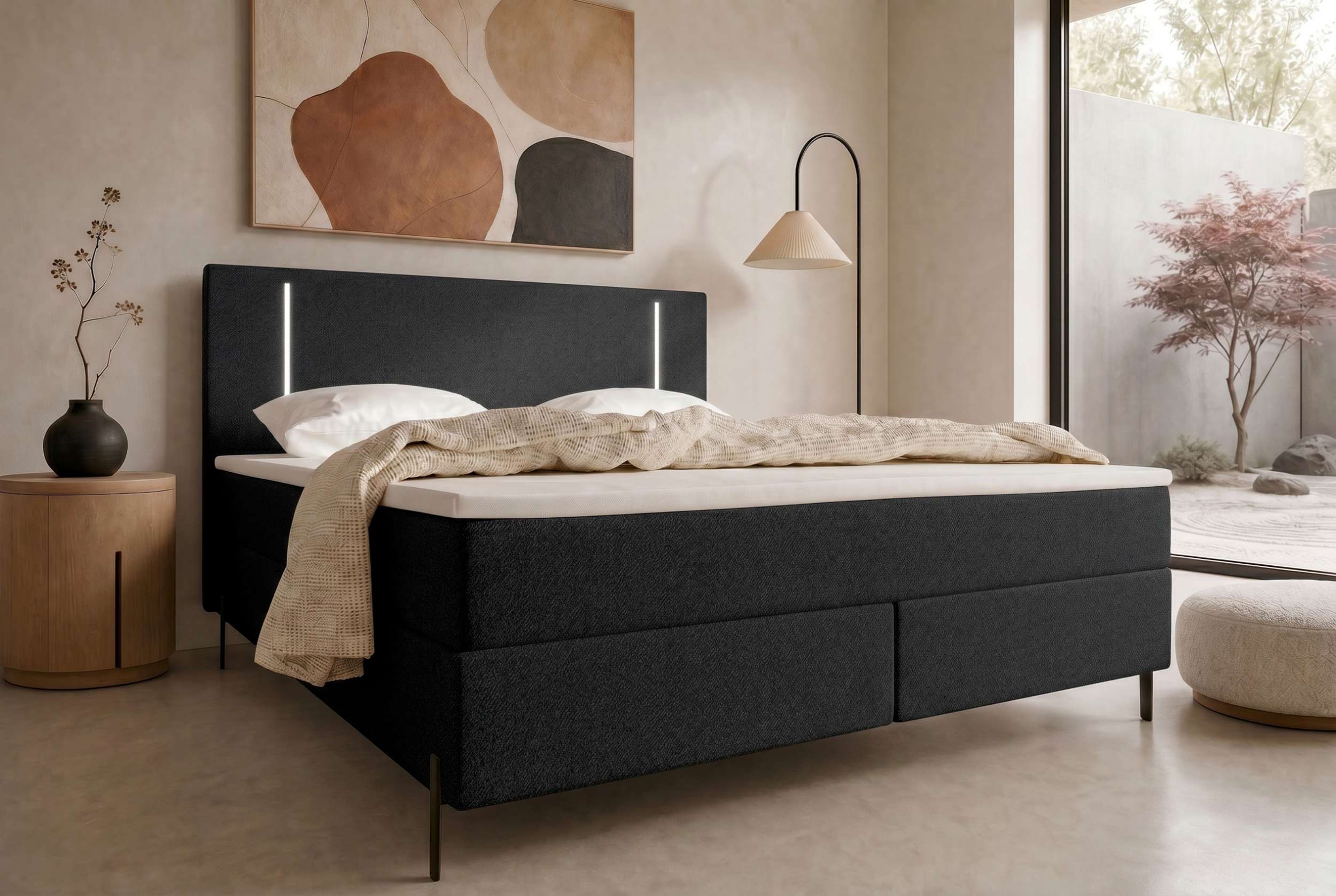 Boxspringbett Titan Schwarz