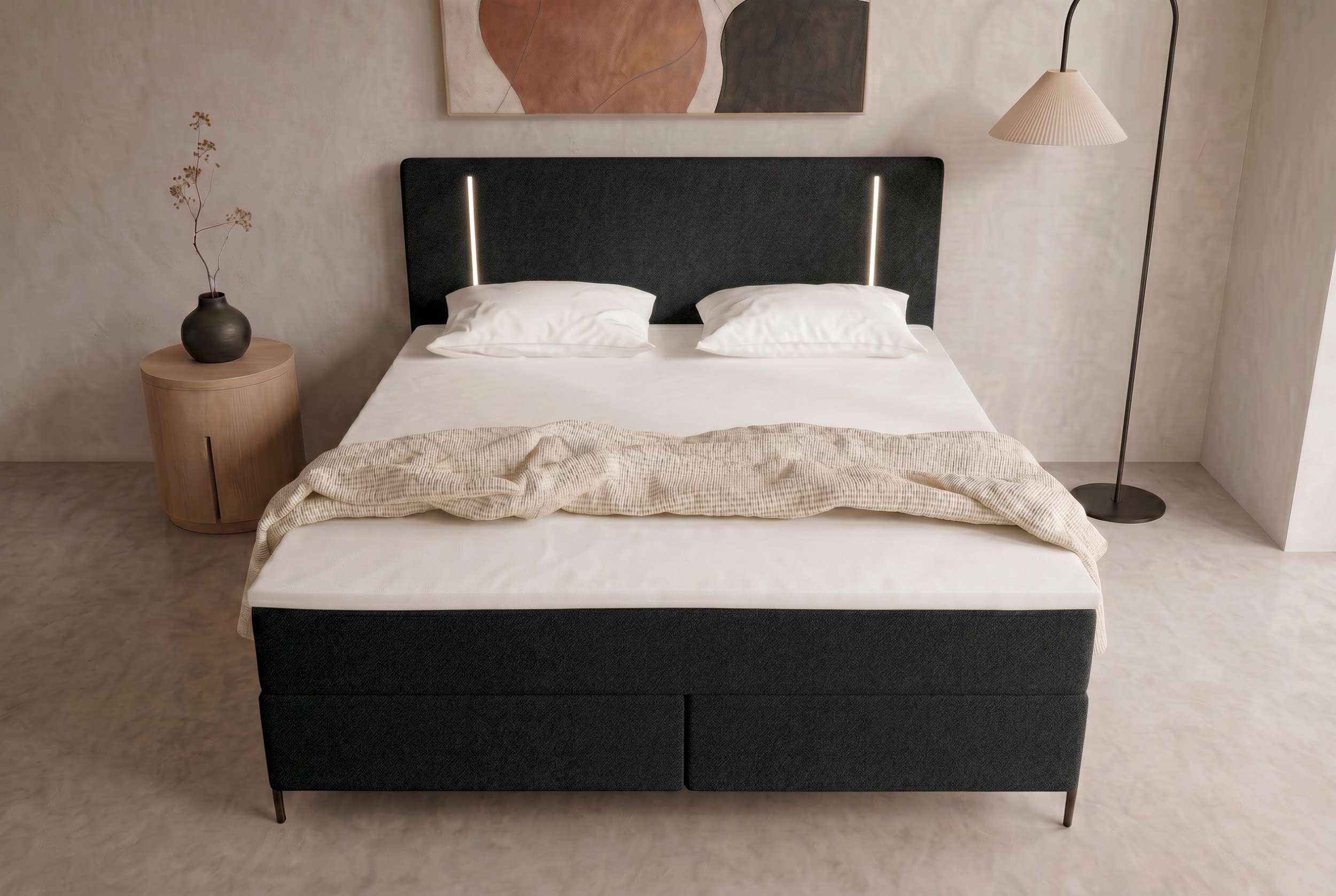 Boxspringbett Titan Schwarz