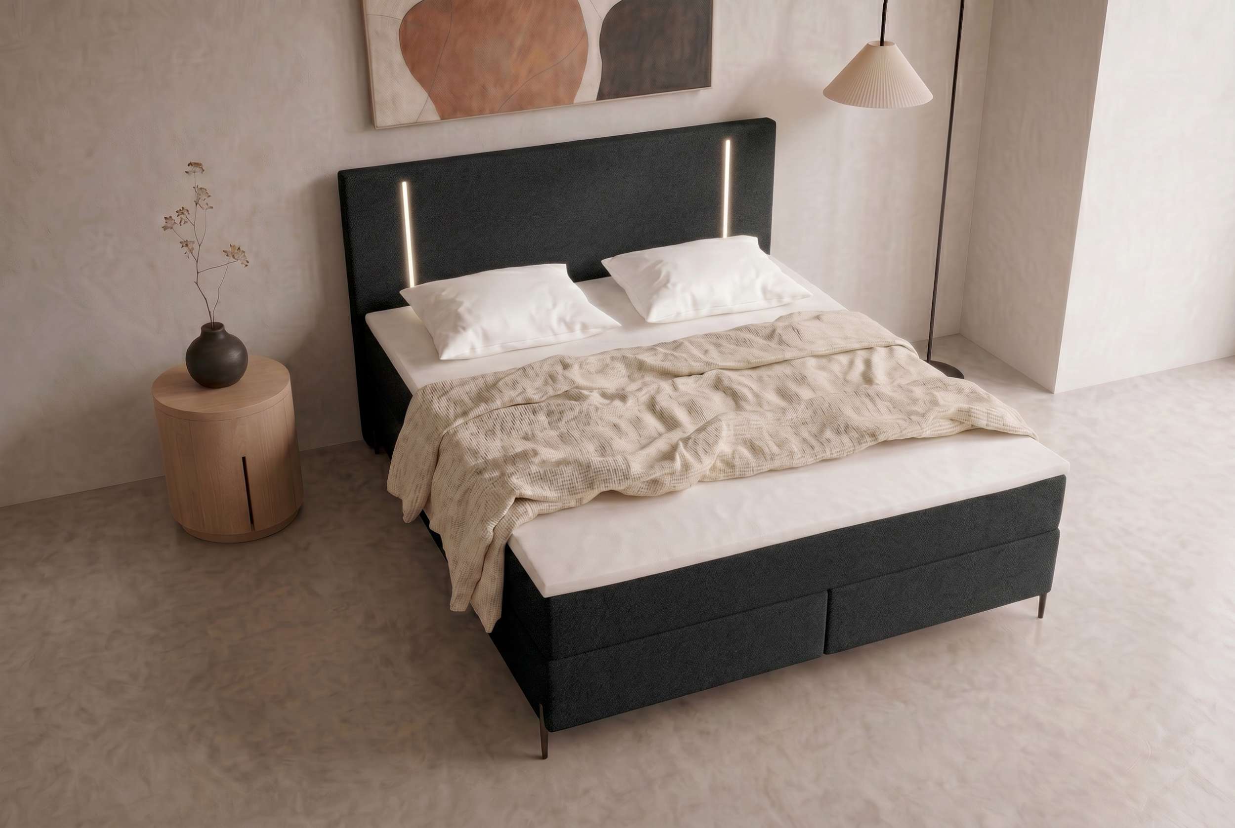 Boxspringbett Titan Schwarz