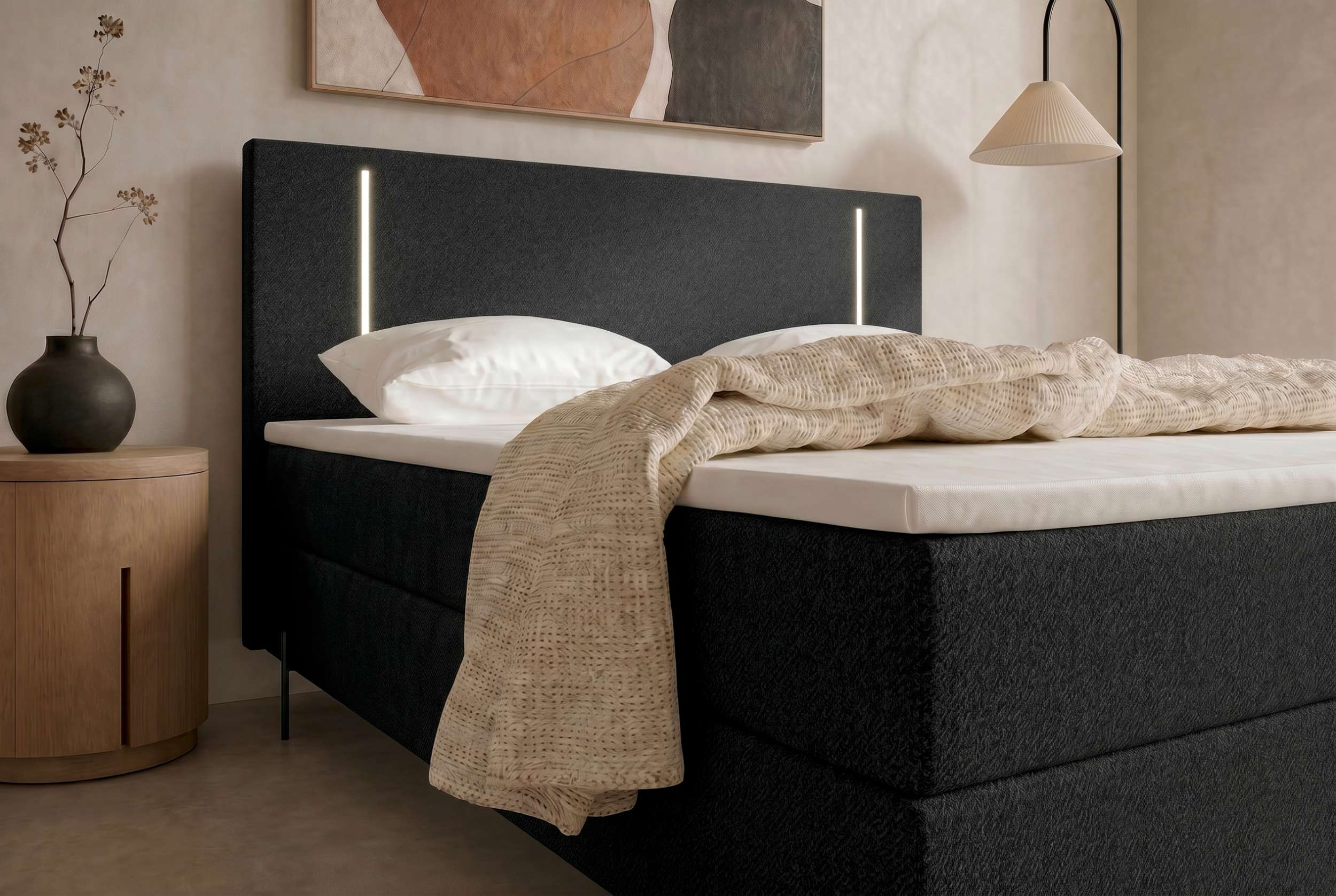 Boxspringbett Titan Schwarz