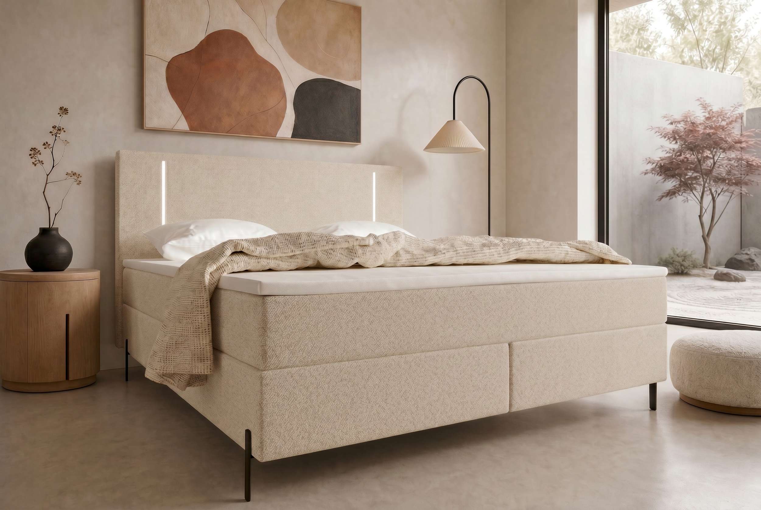 Boxspringbett Titan Beige