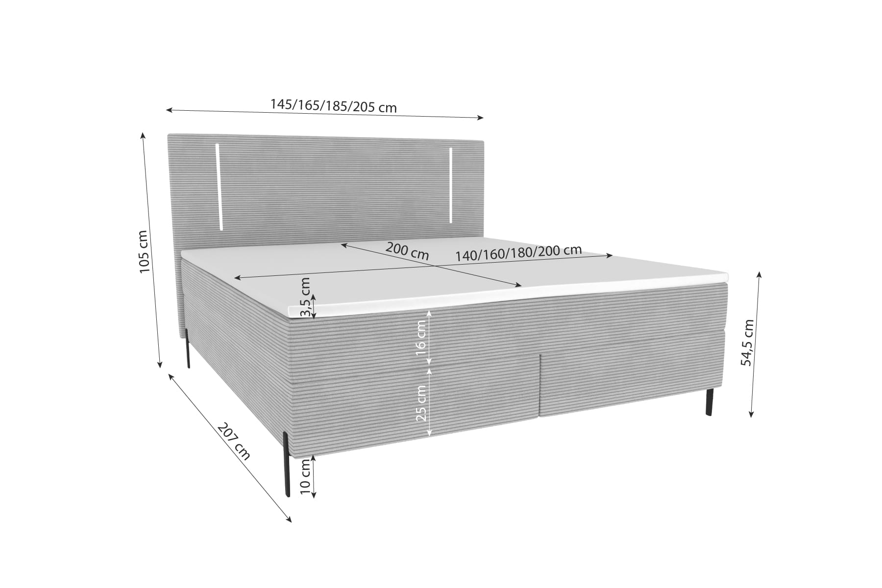 Boxspringbett Titan Cappuccino