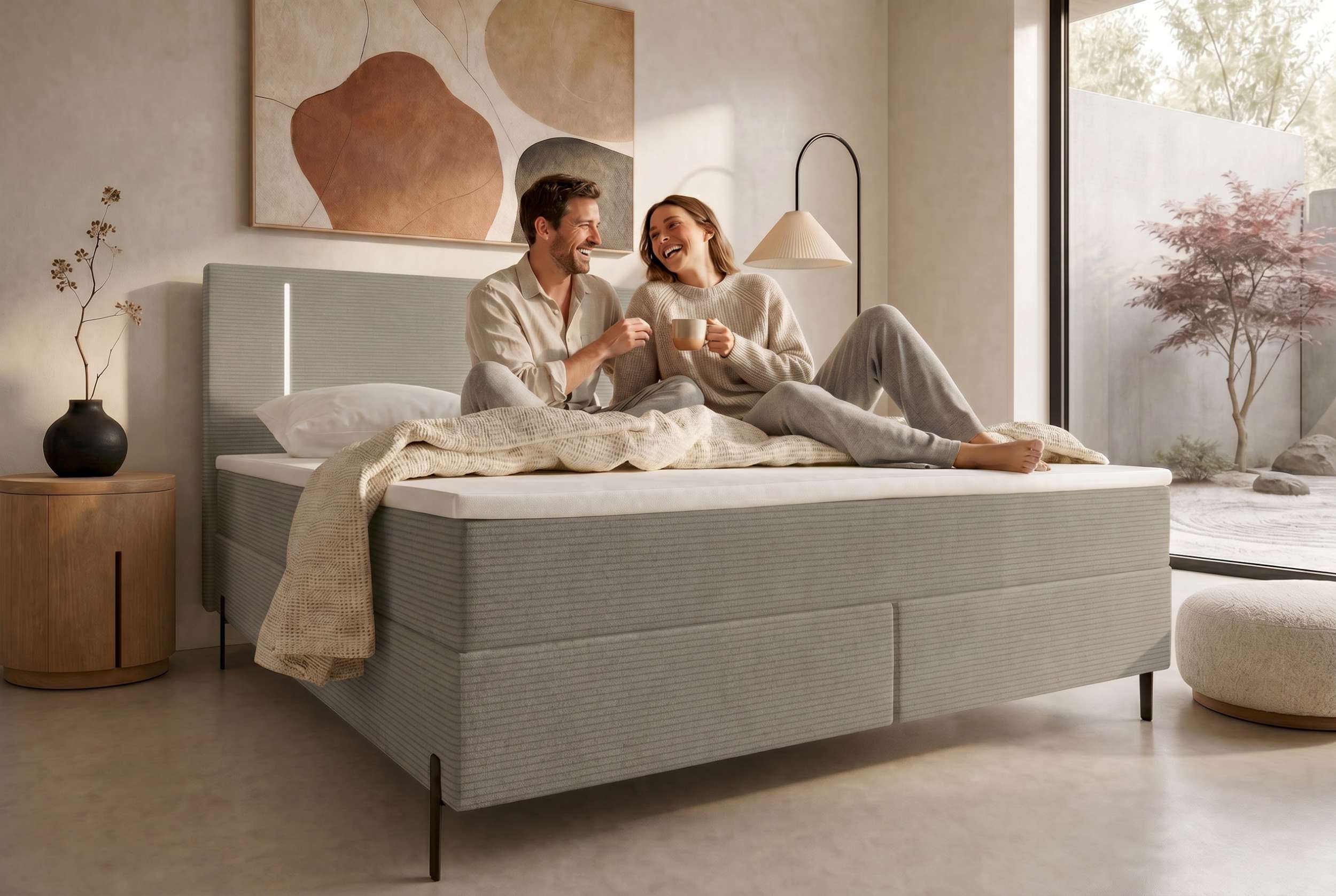 Boxspringbett Titan Cappuccino