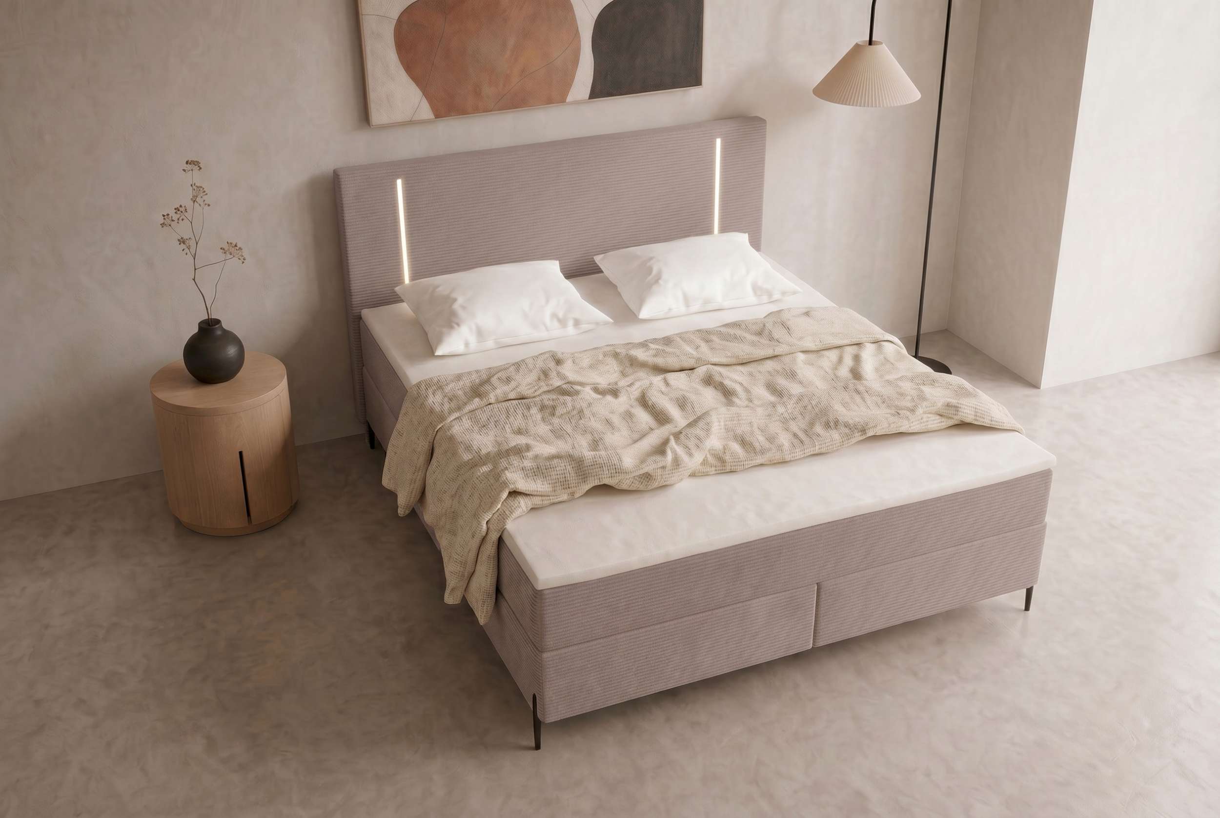 Boxspringbett Titan Pastellrosa