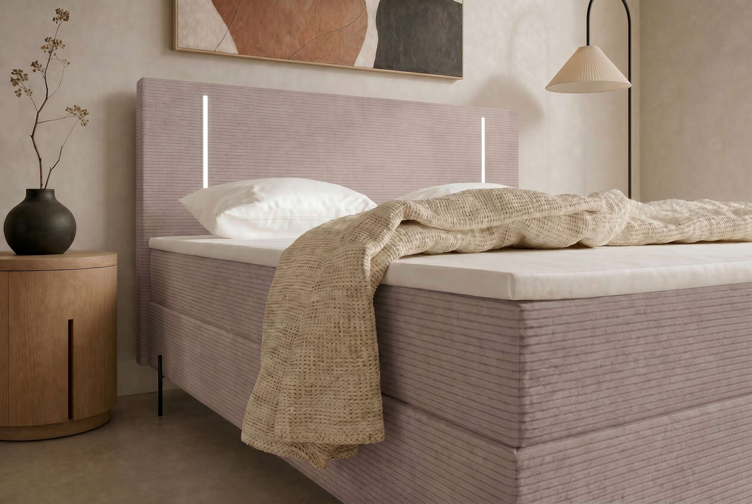 Boxspringbett Titan Pastellrosa