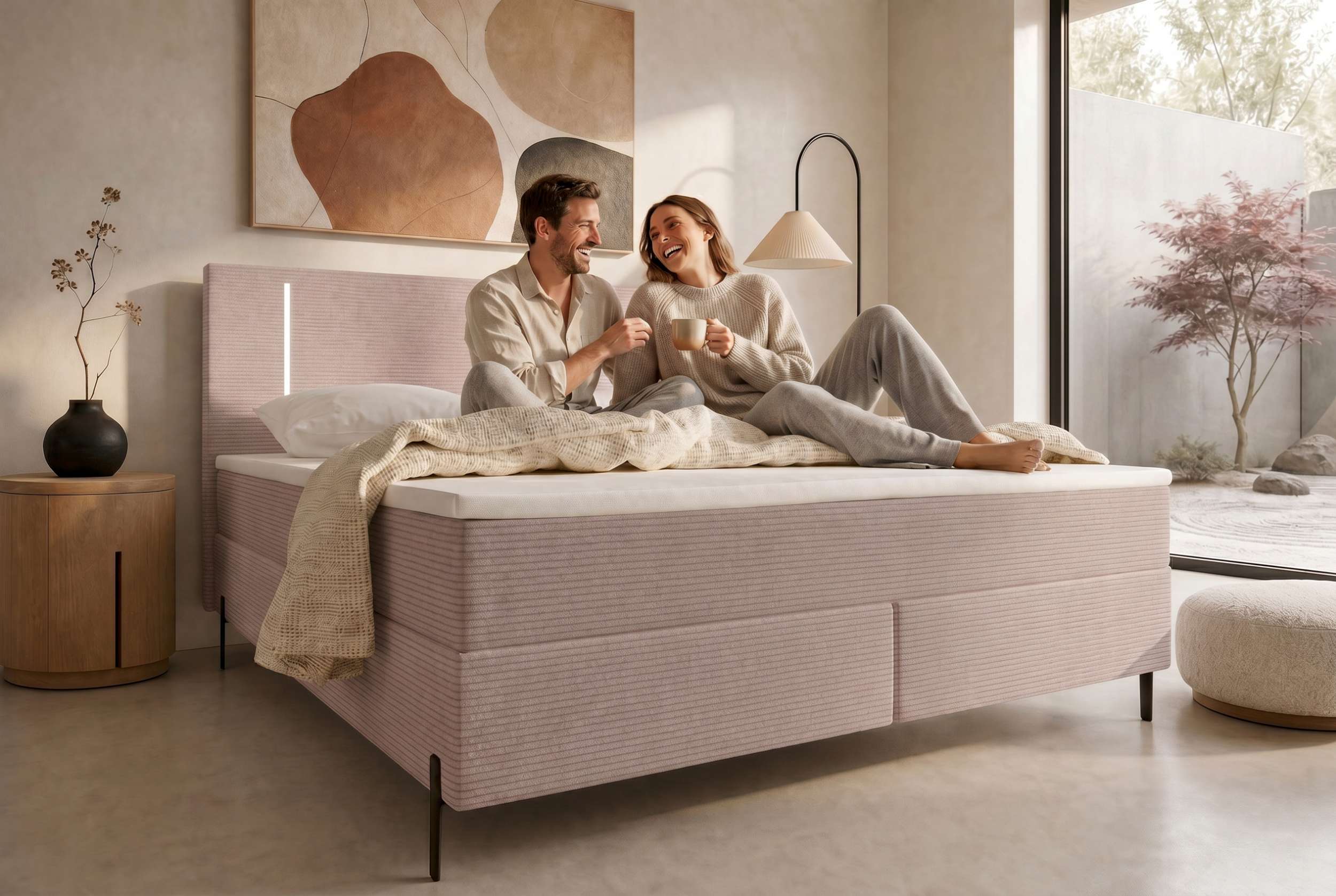 Boxspringbett Titan Pastellrosa