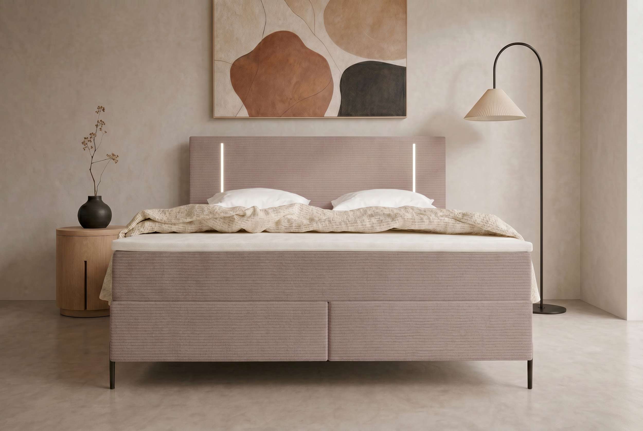 Boxspringbett Titan Pastellrosa