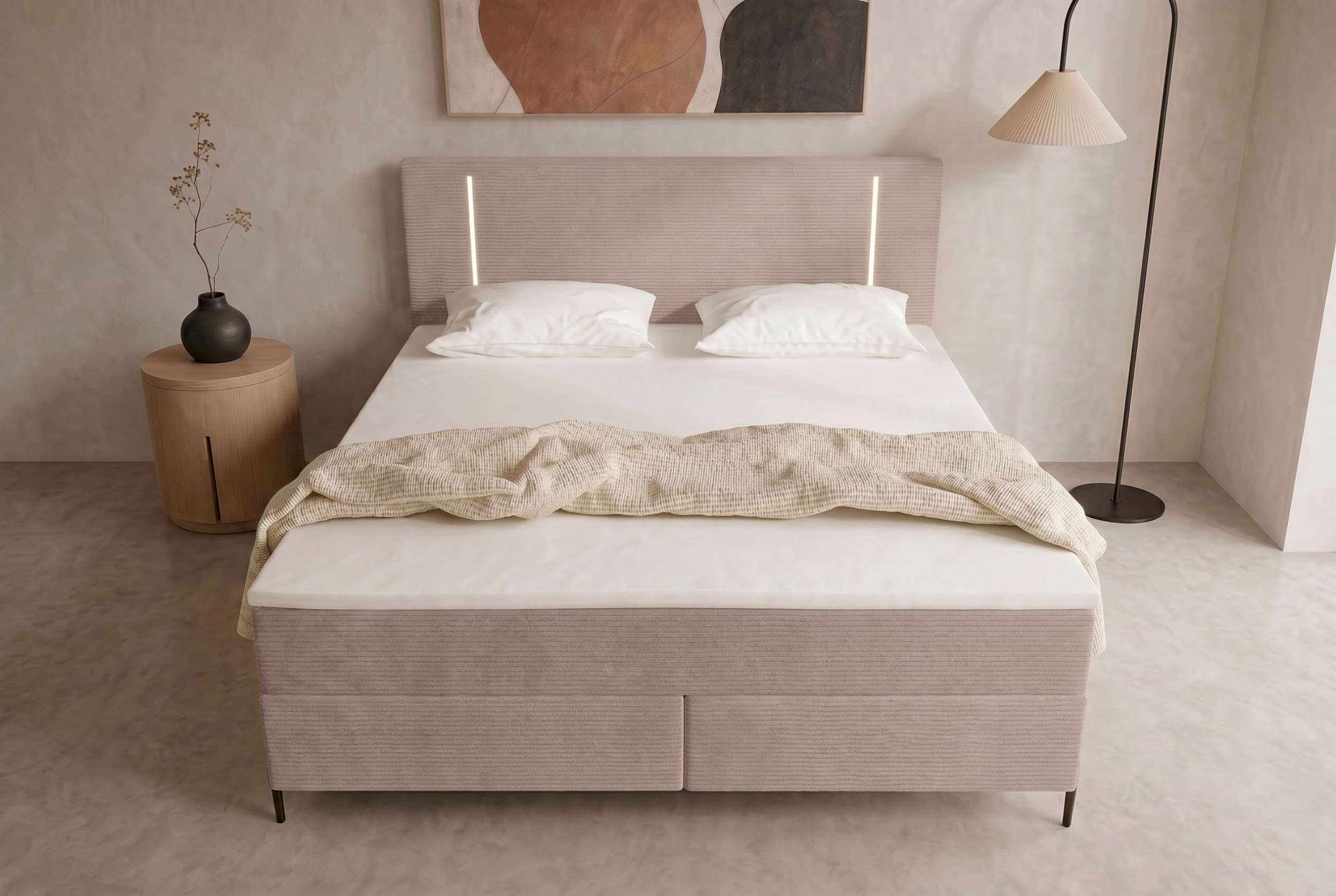 Boxspringbett Titan Pastellrosa