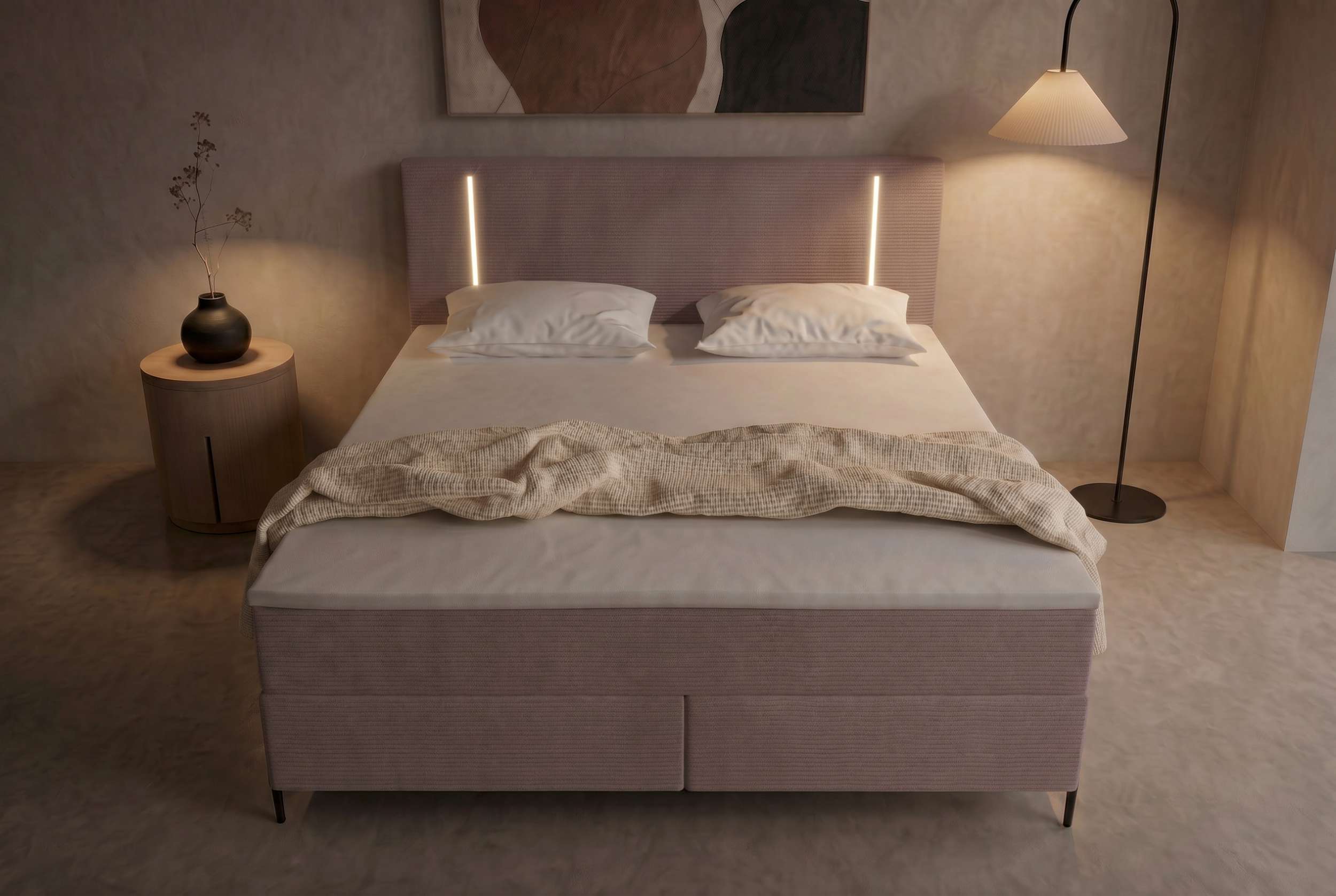 Boxspringbett Titan Pastellrosa