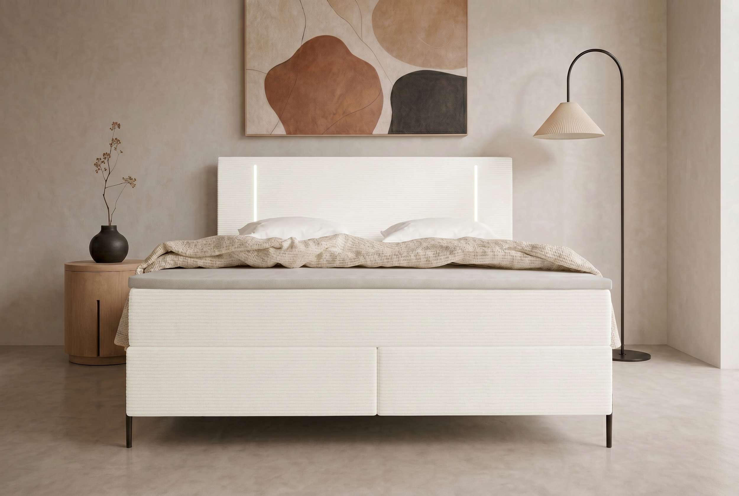 Boxspringbett Titan Creme
