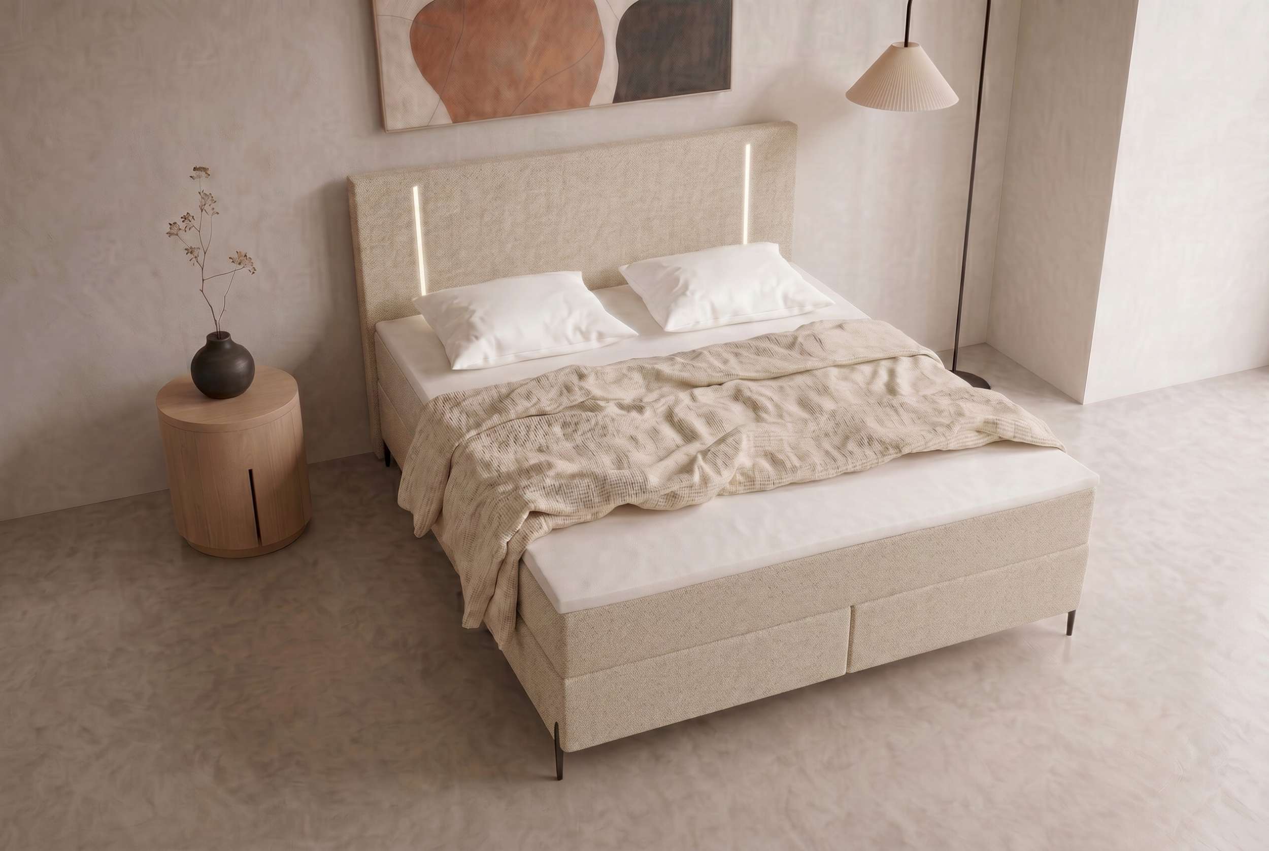 Boxspringbett Titan Beige
