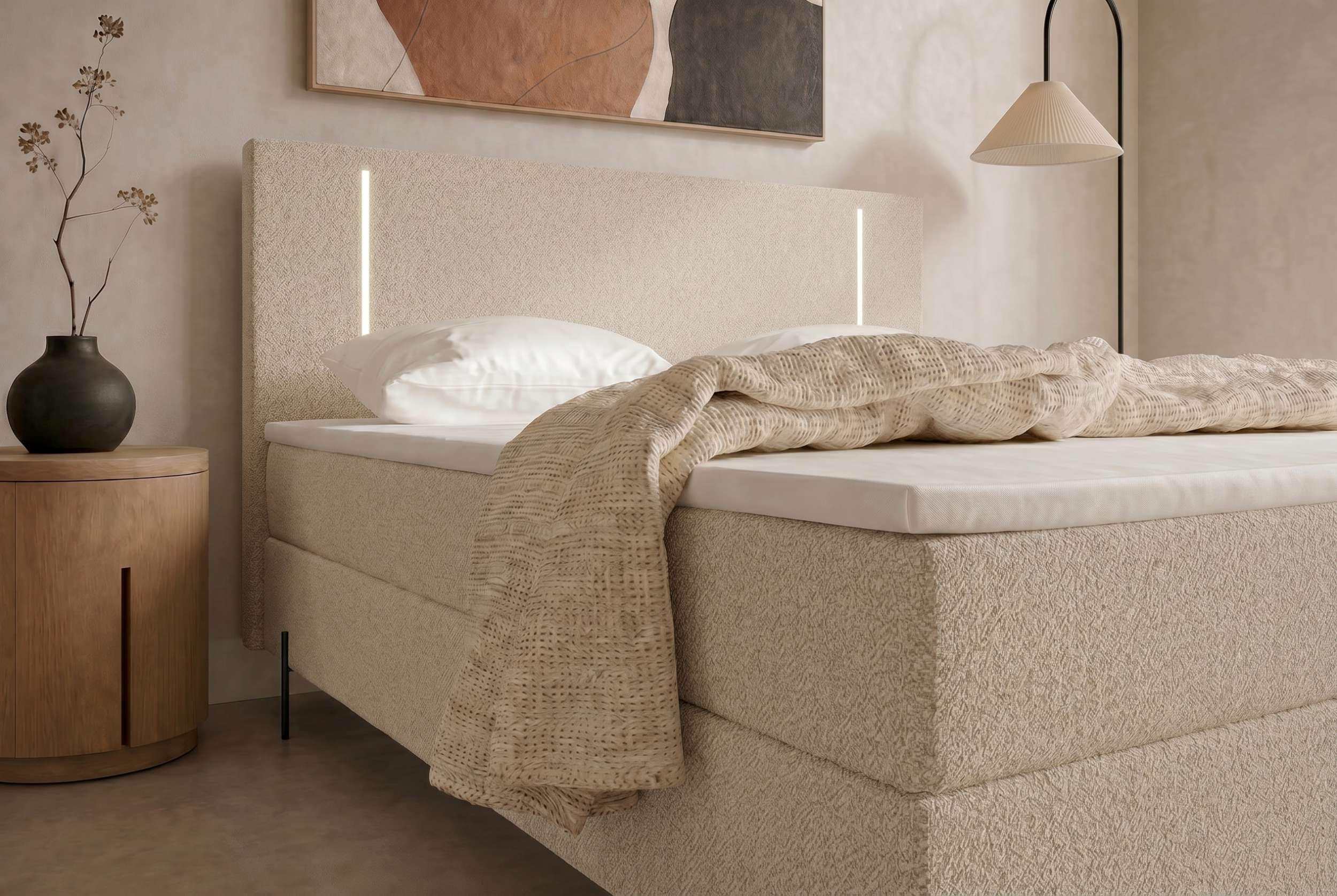 Boxspringbett Titan Beige