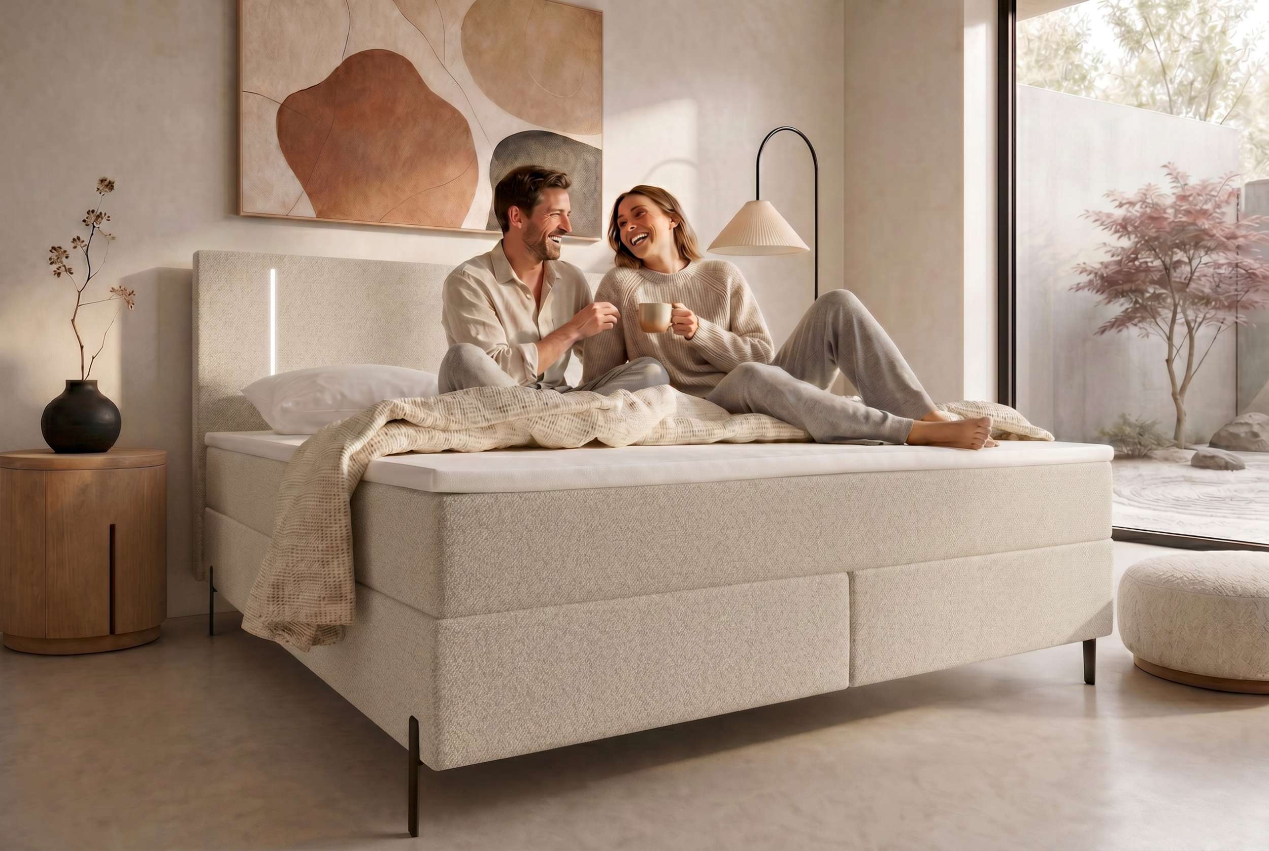 Boxspringbett Titan Beige
