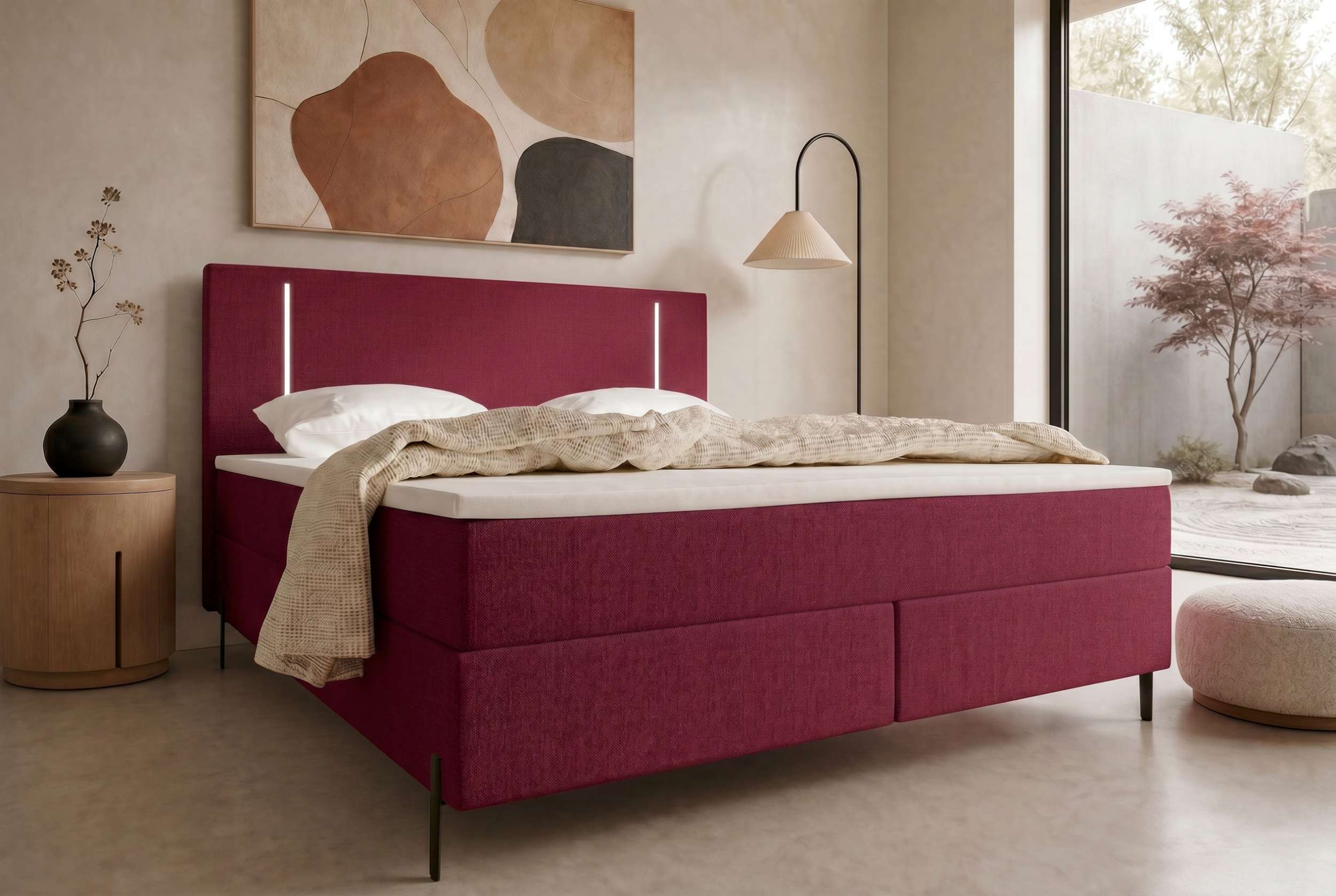 Boxspringbett Titan Bordeaux