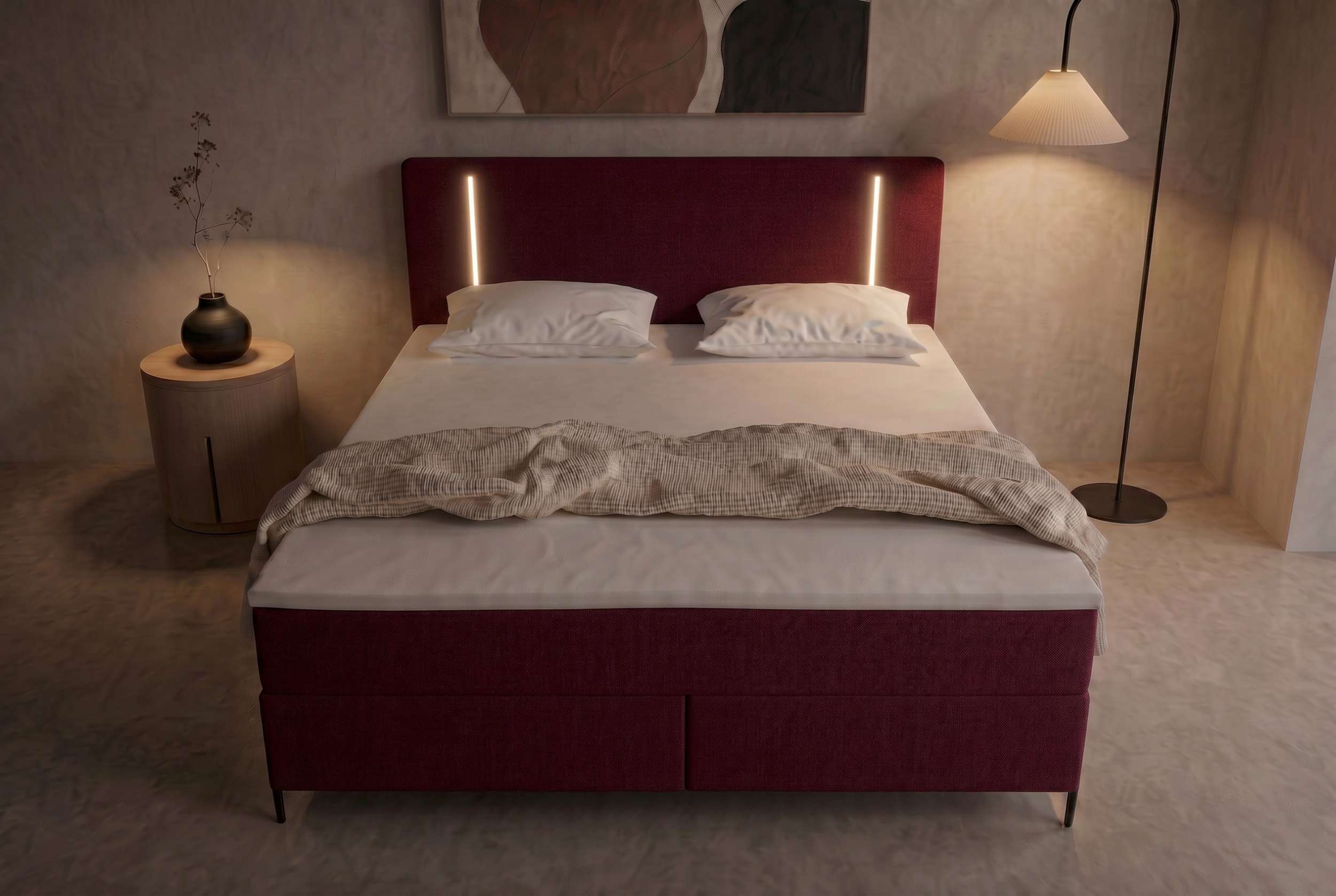Boxspringbett Titan Bordeaux