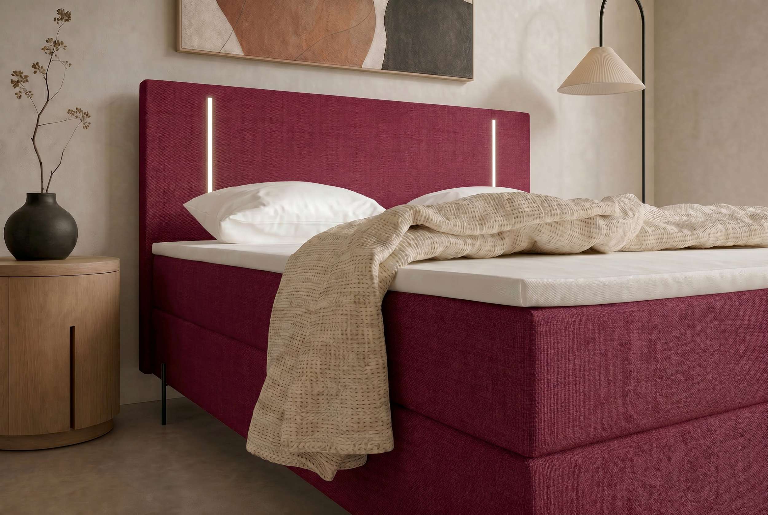 Boxspringbett Titan Bordeaux