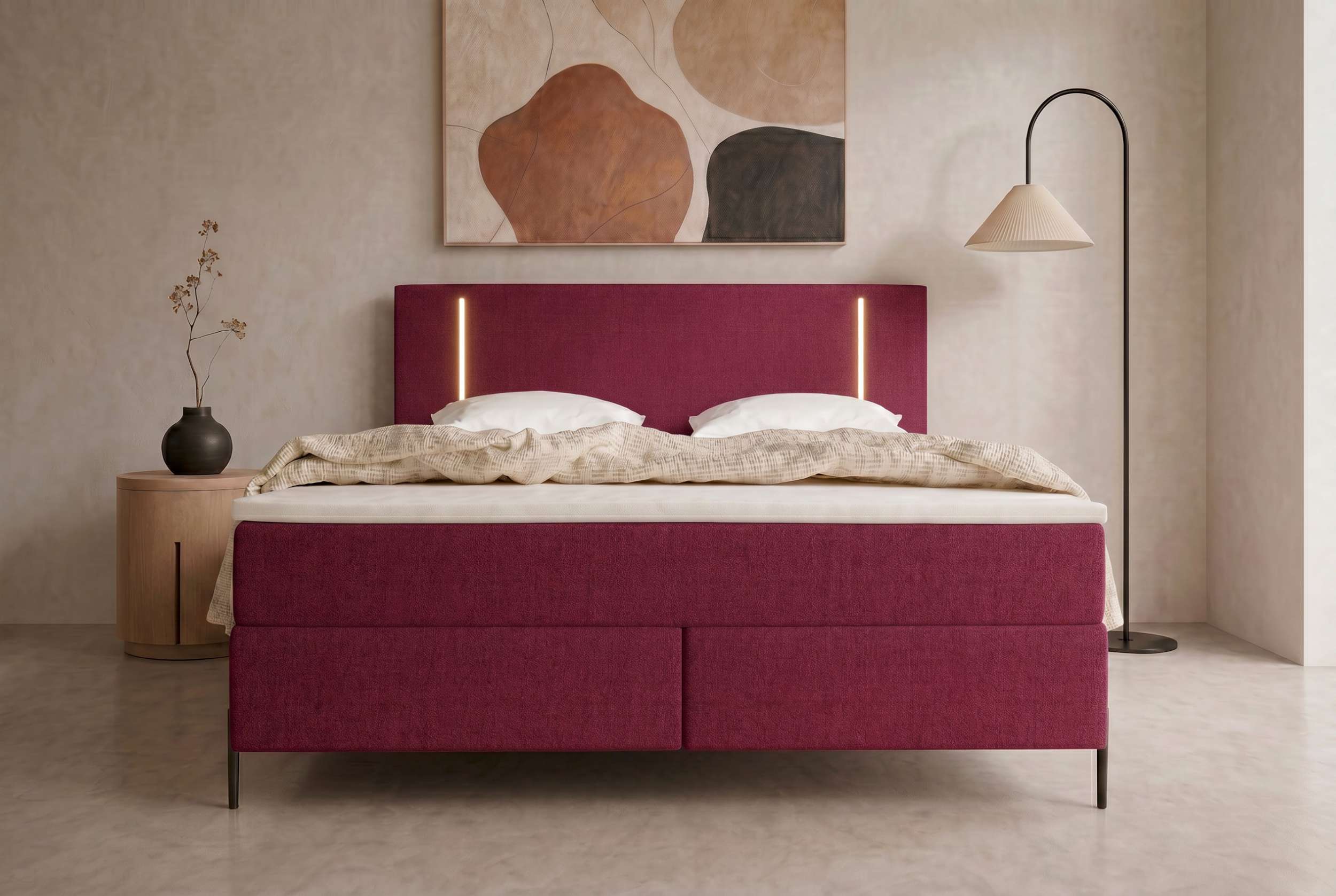Boxspringbett Titan Bordeaux