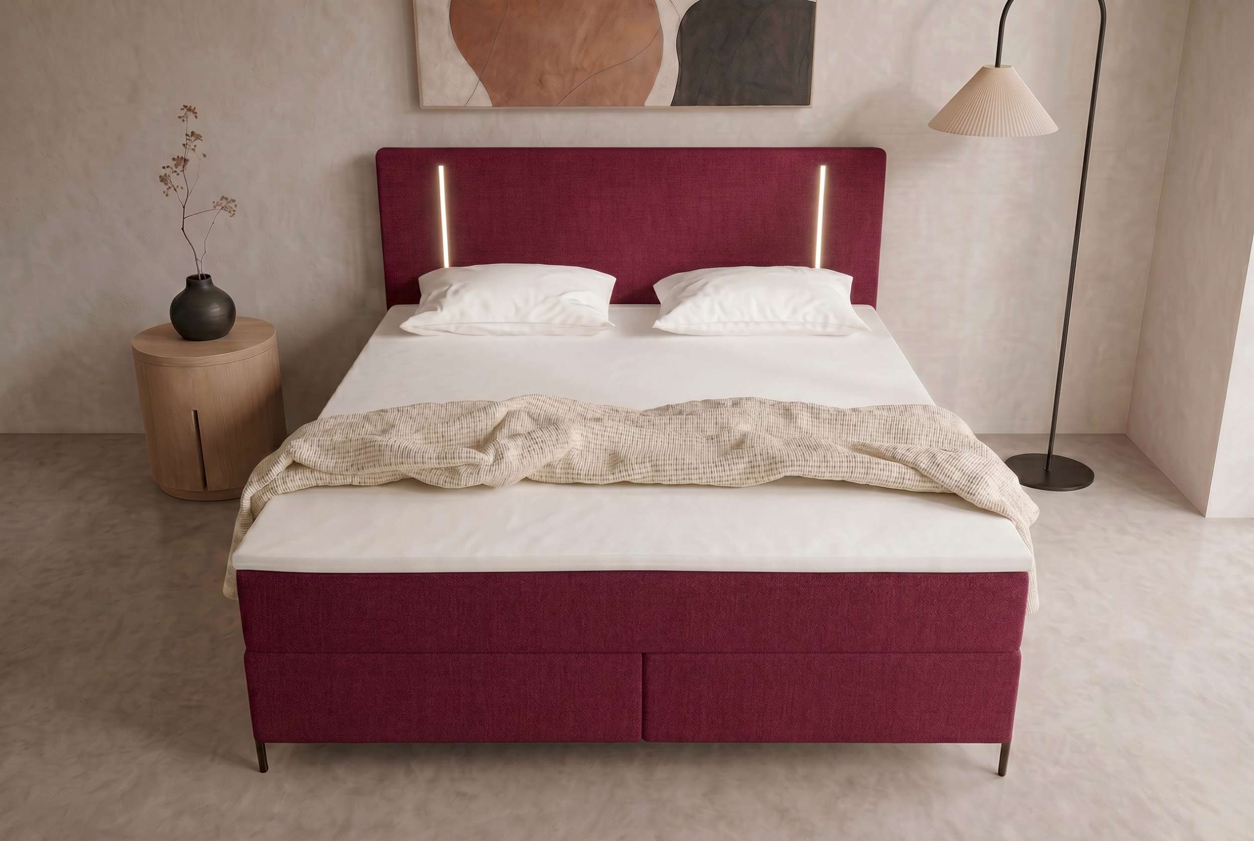 Boxspringbett Titan Bordeaux
