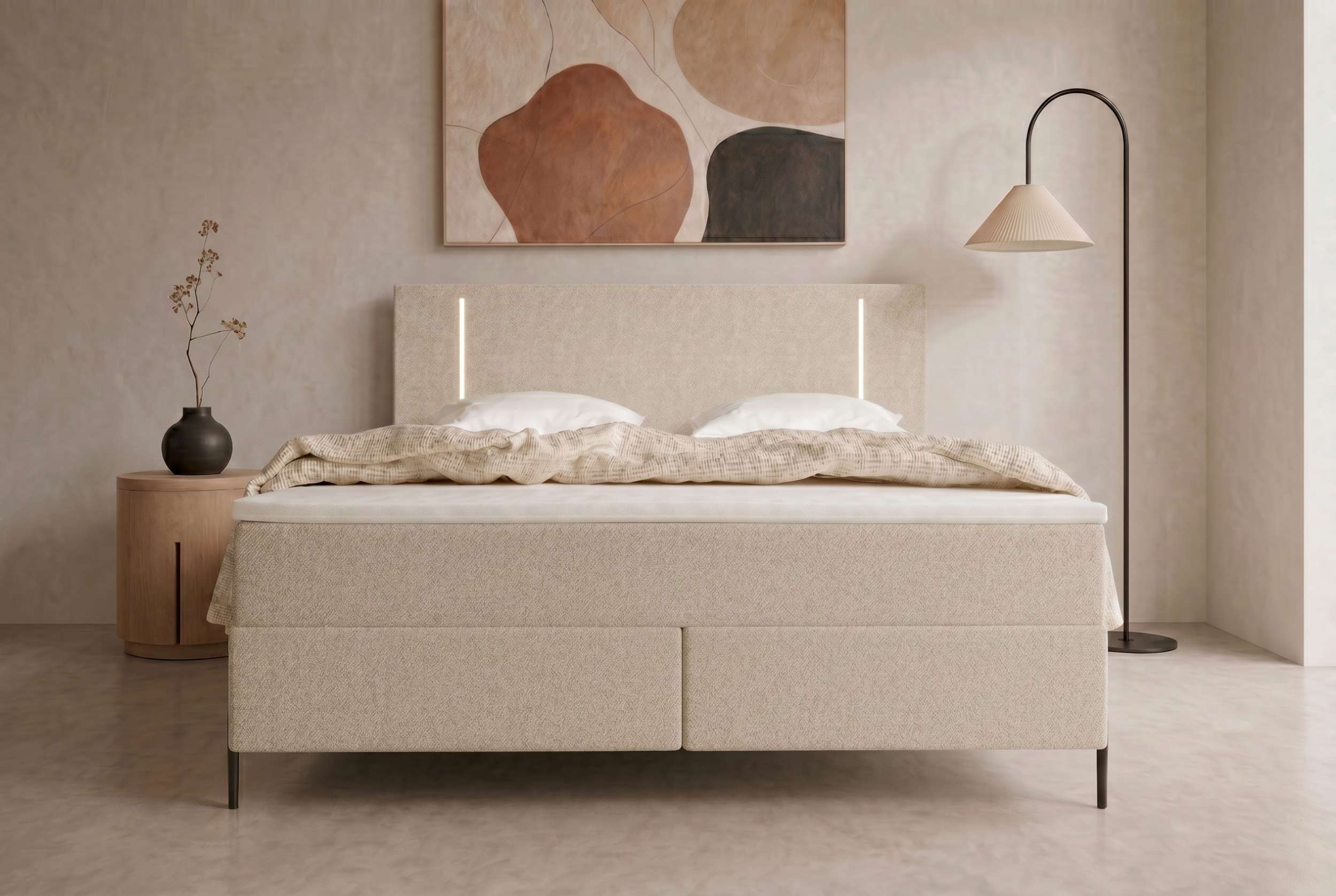 Boxspringbett Titan Beige
