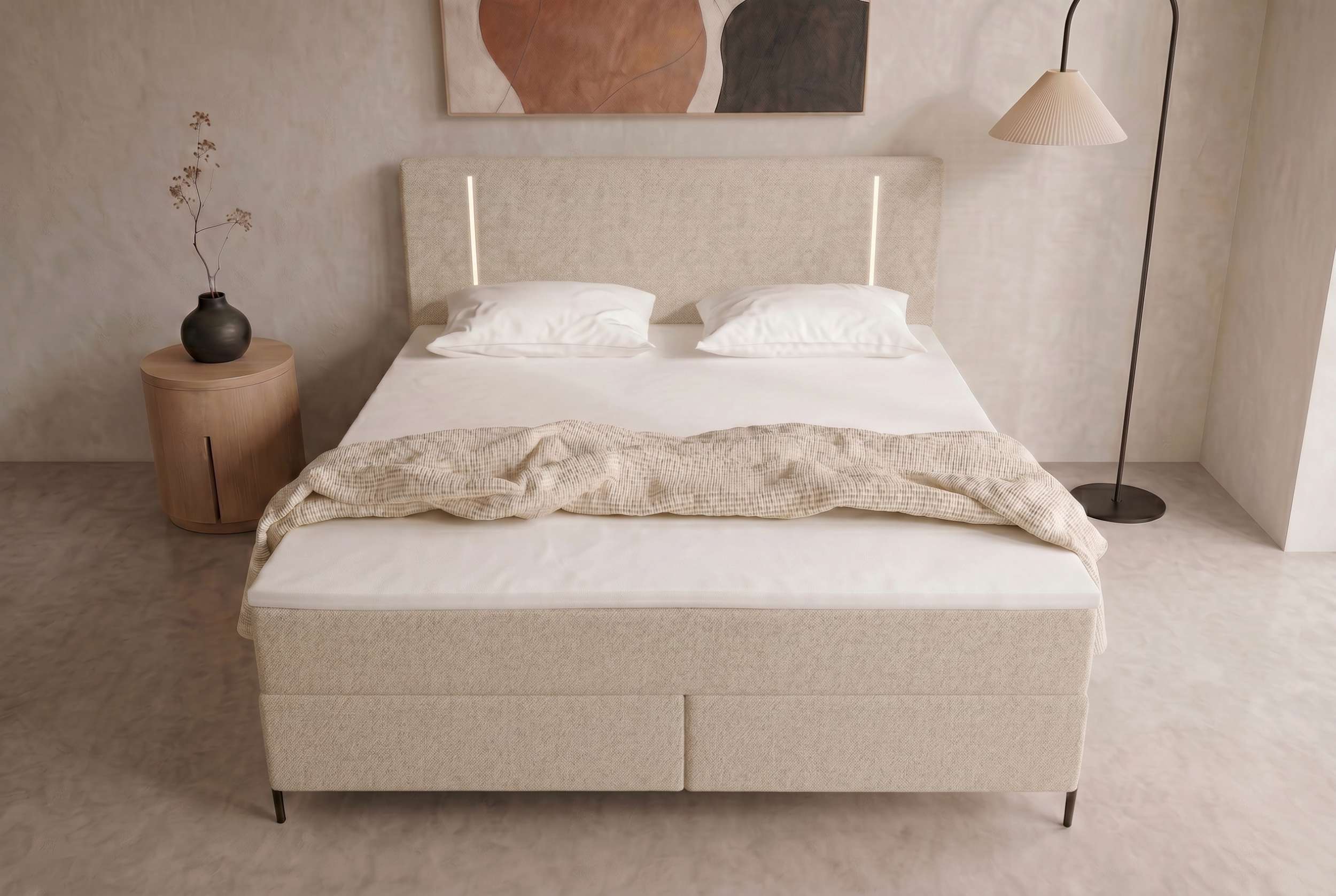Boxspringbett Titan Beige