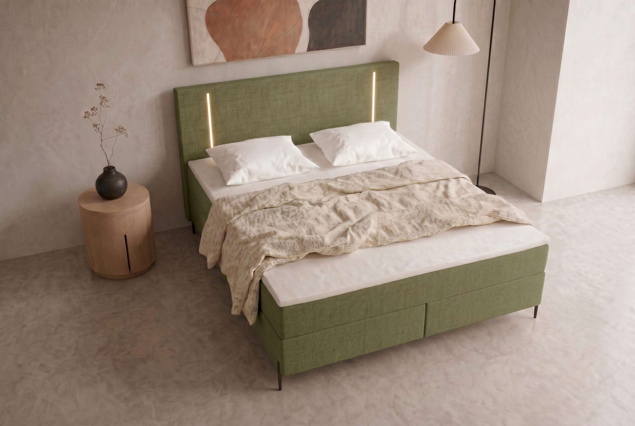 Boxspringbett Titan Olive
