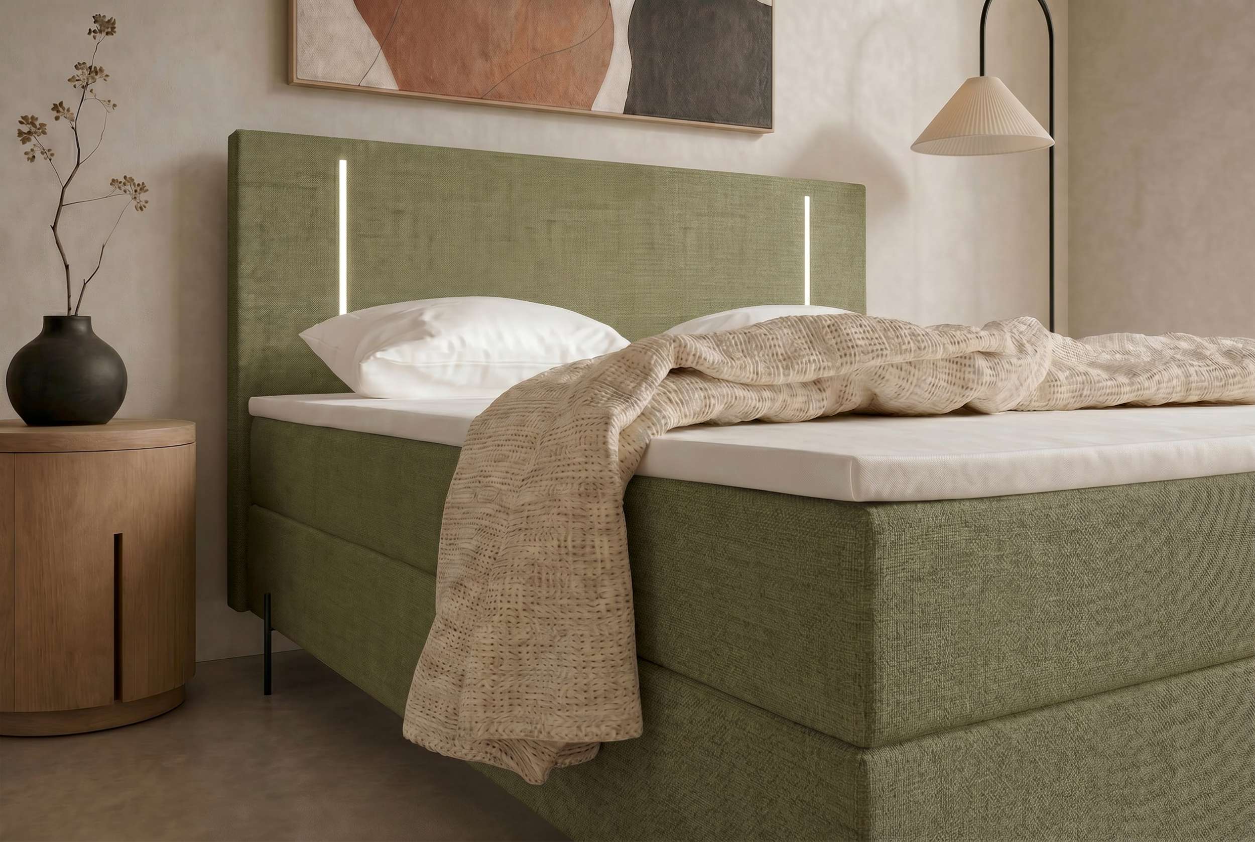 Boxspringbett Titan Olive
