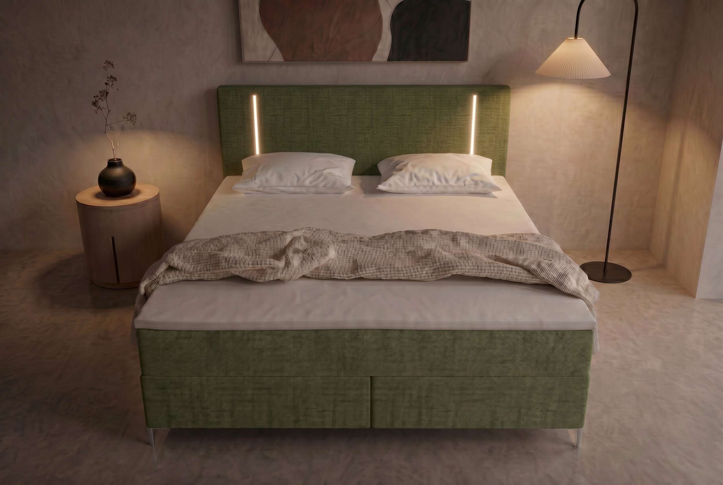 Boxspringbett Titan Olive