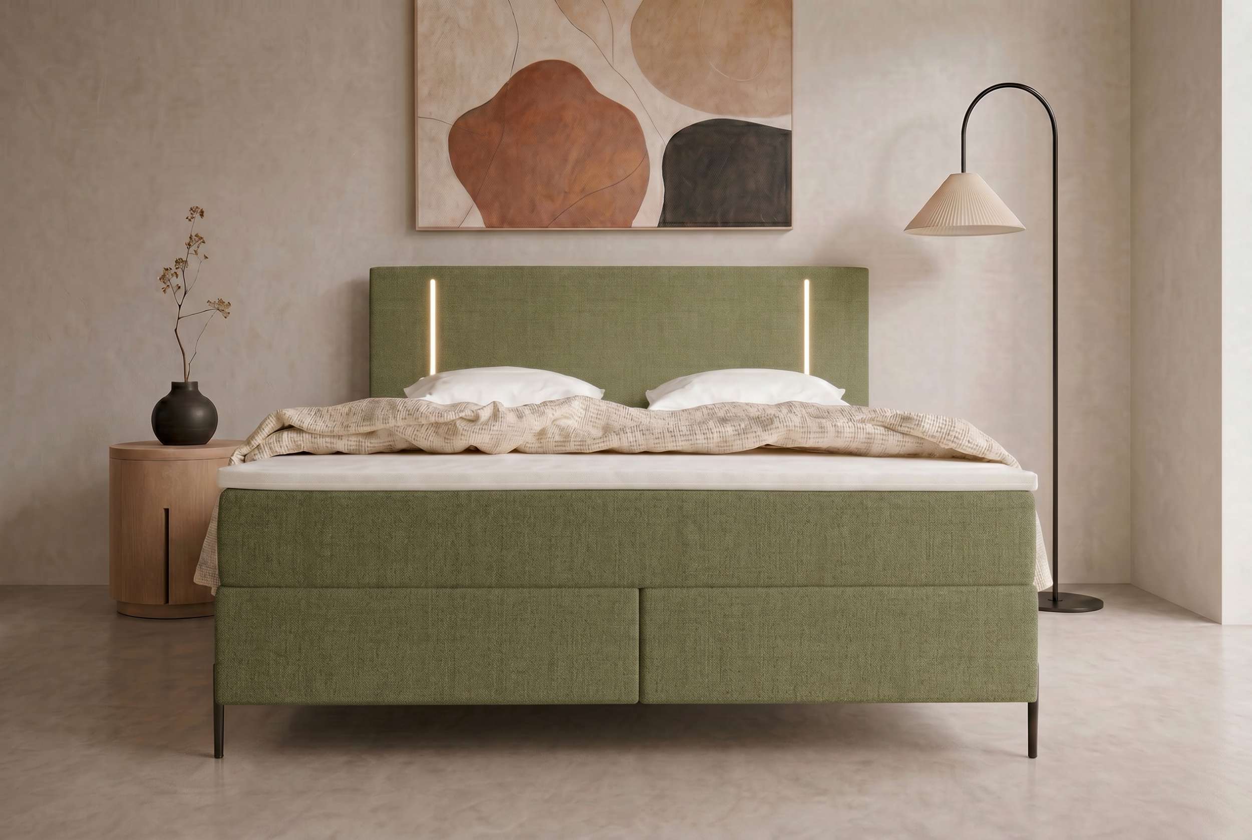 Boxspringbett Titan Olive