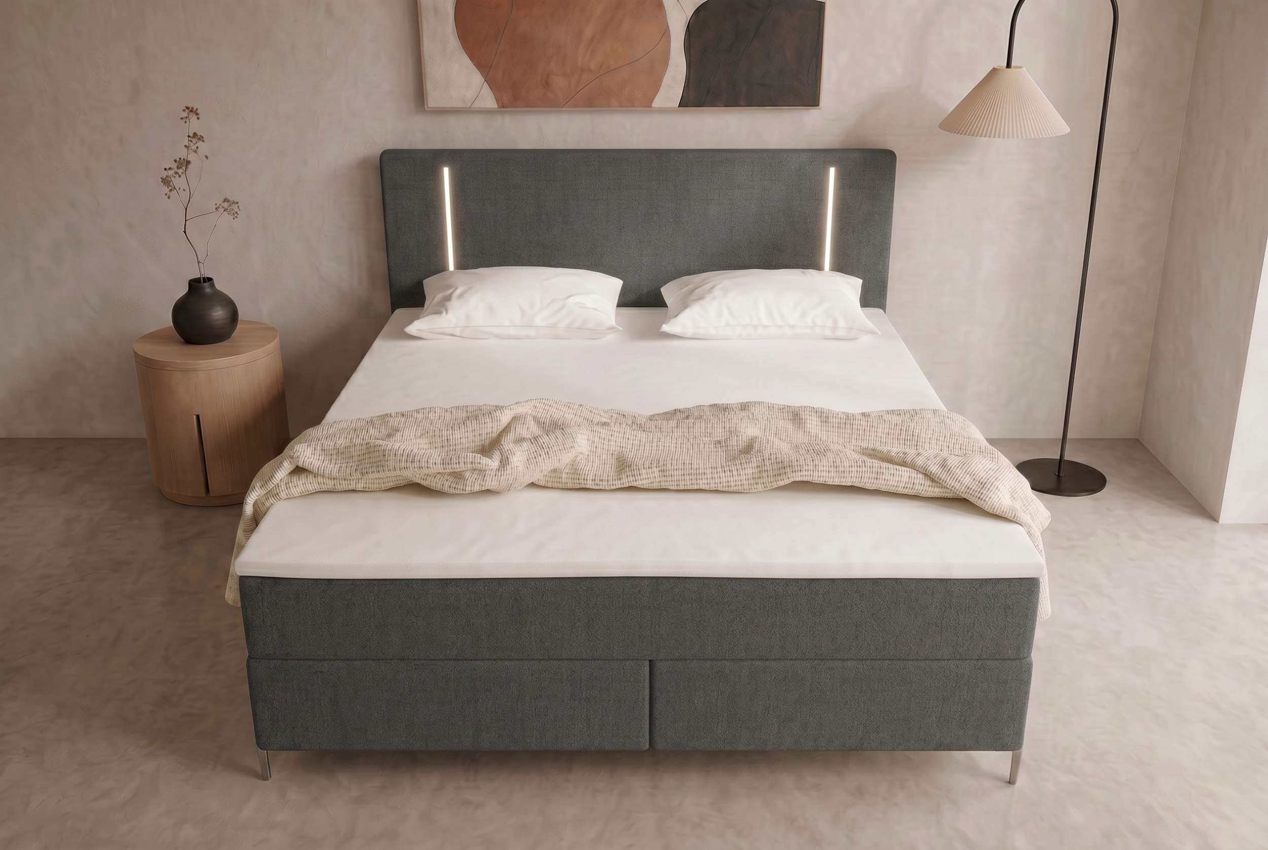 Boxspringbett Titan Graphit